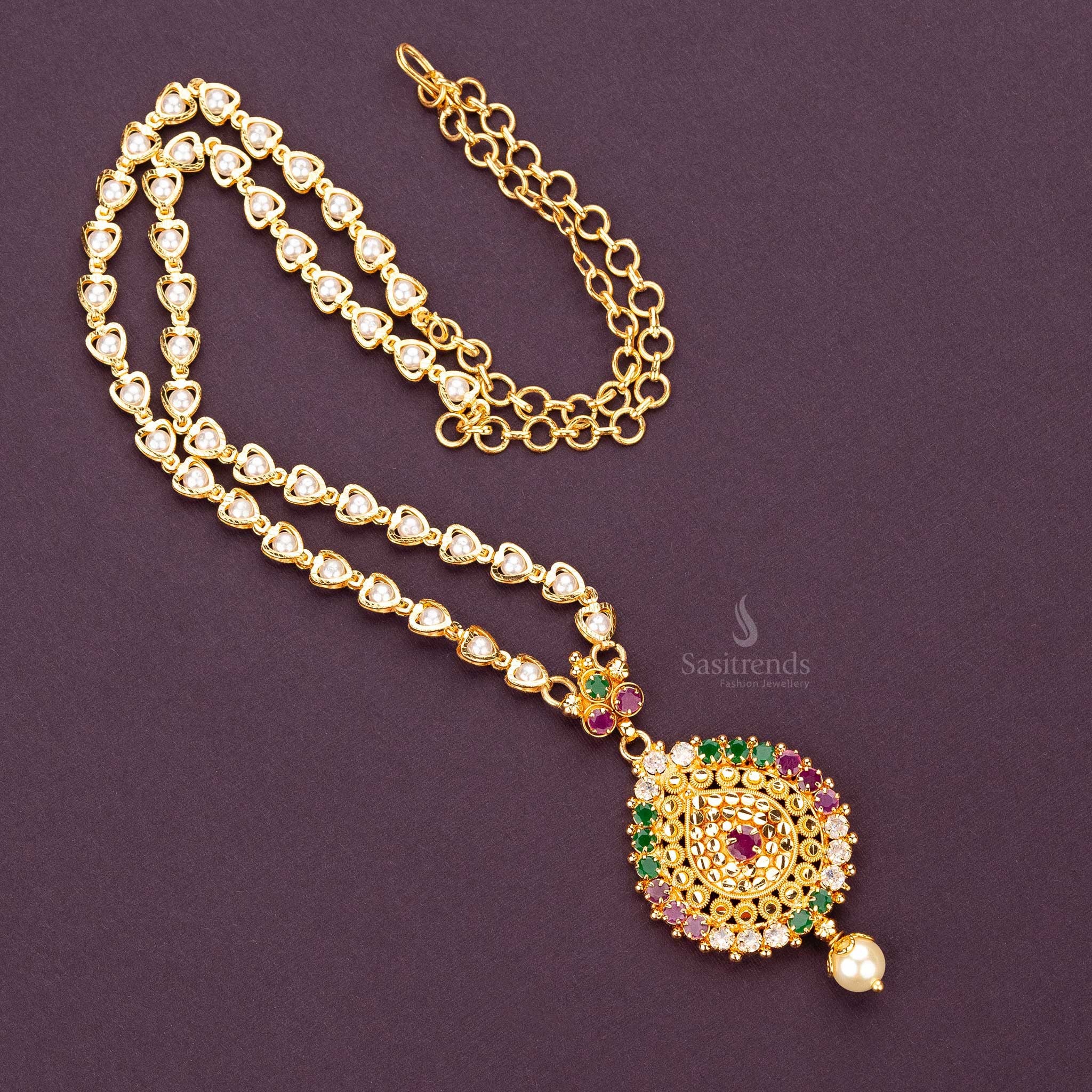 Exquisite Micro Gold Plated Emerald Pendant Necklace - Sasitrends - Image 4