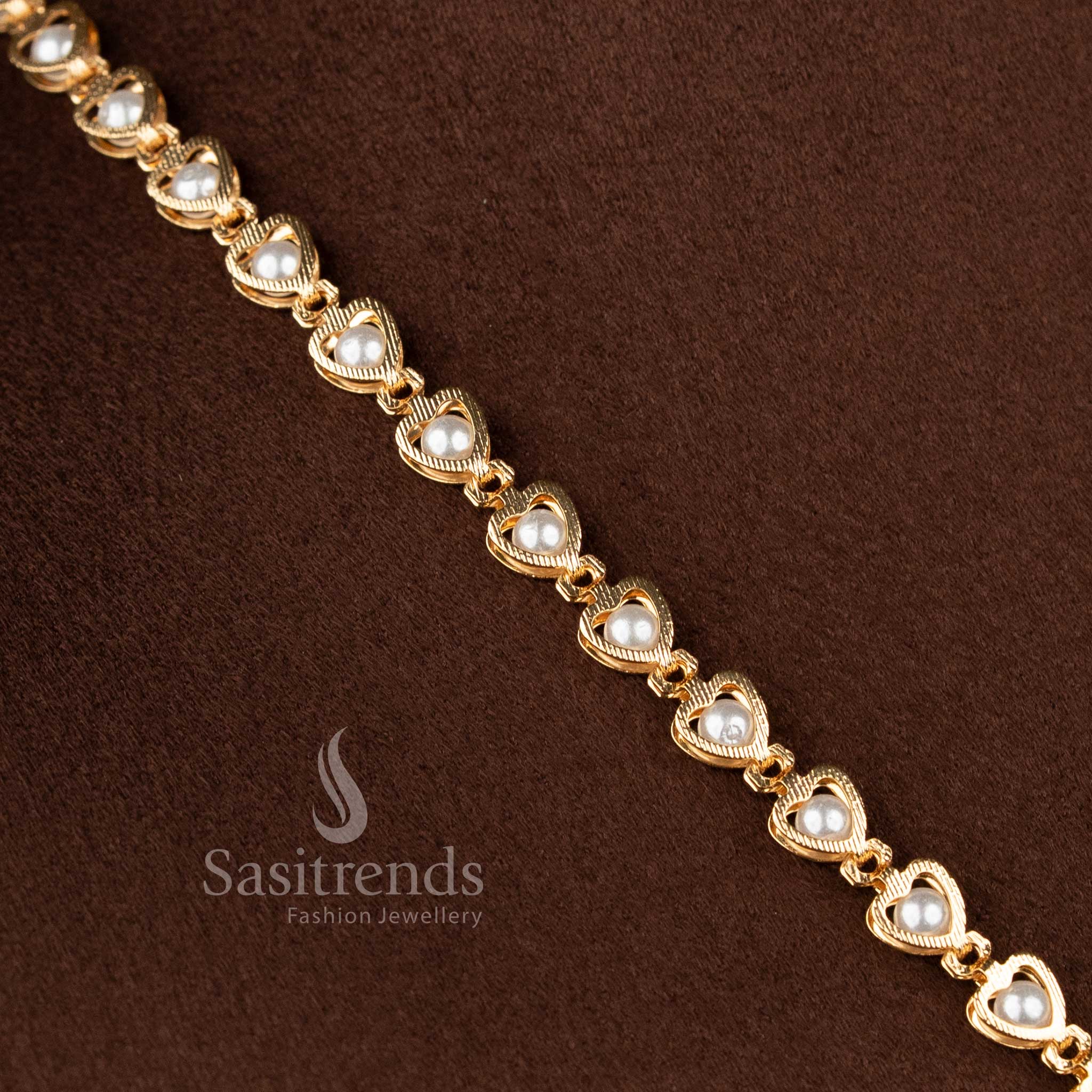 Micro Gold Plated Peacock Floral Pendant Pearl Necklace Jewellery Set for Women - Latest Traditional Design - Image 3