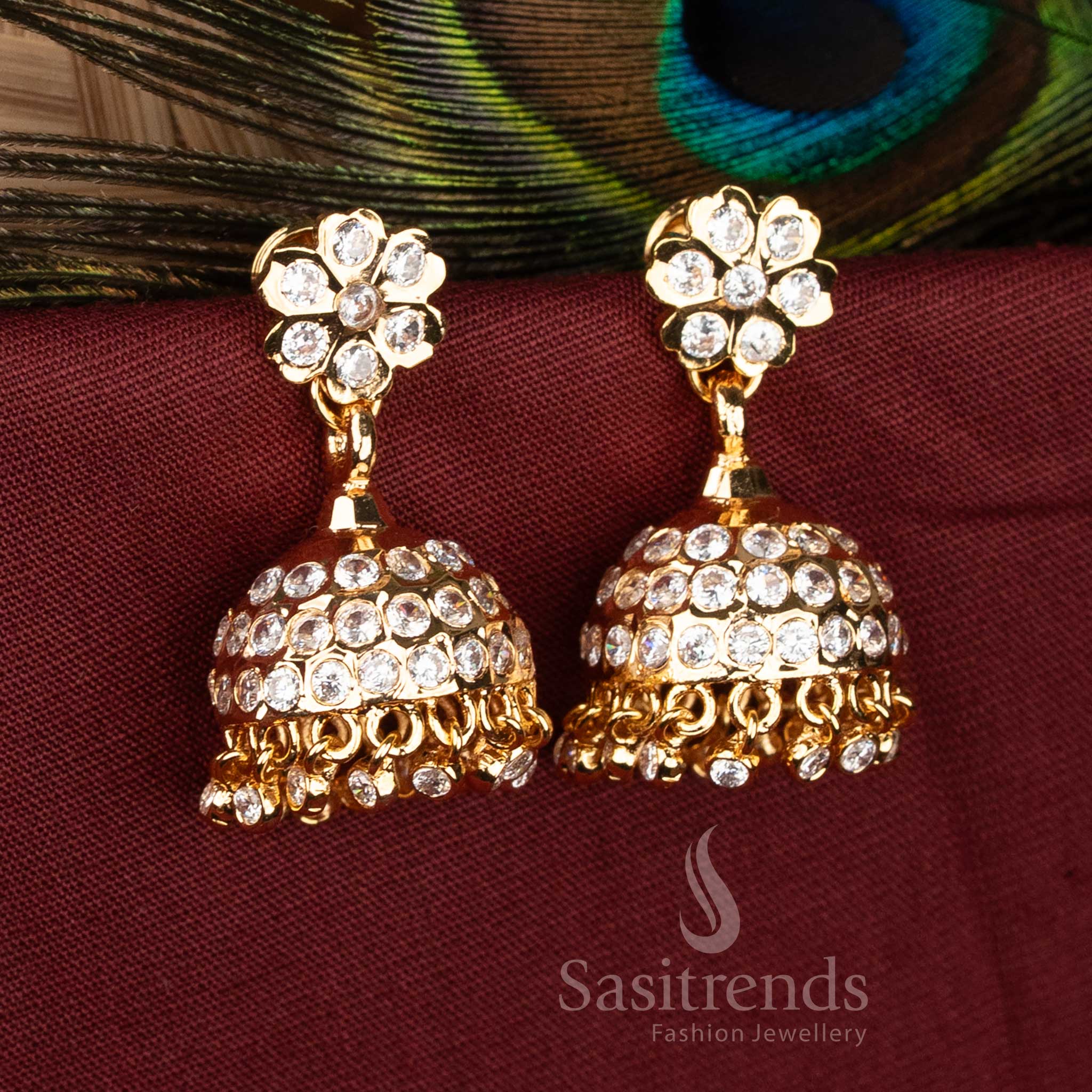 Exquisite Micro Gold Plated Traditional Impon Earrings - Sasitrends - Image 13