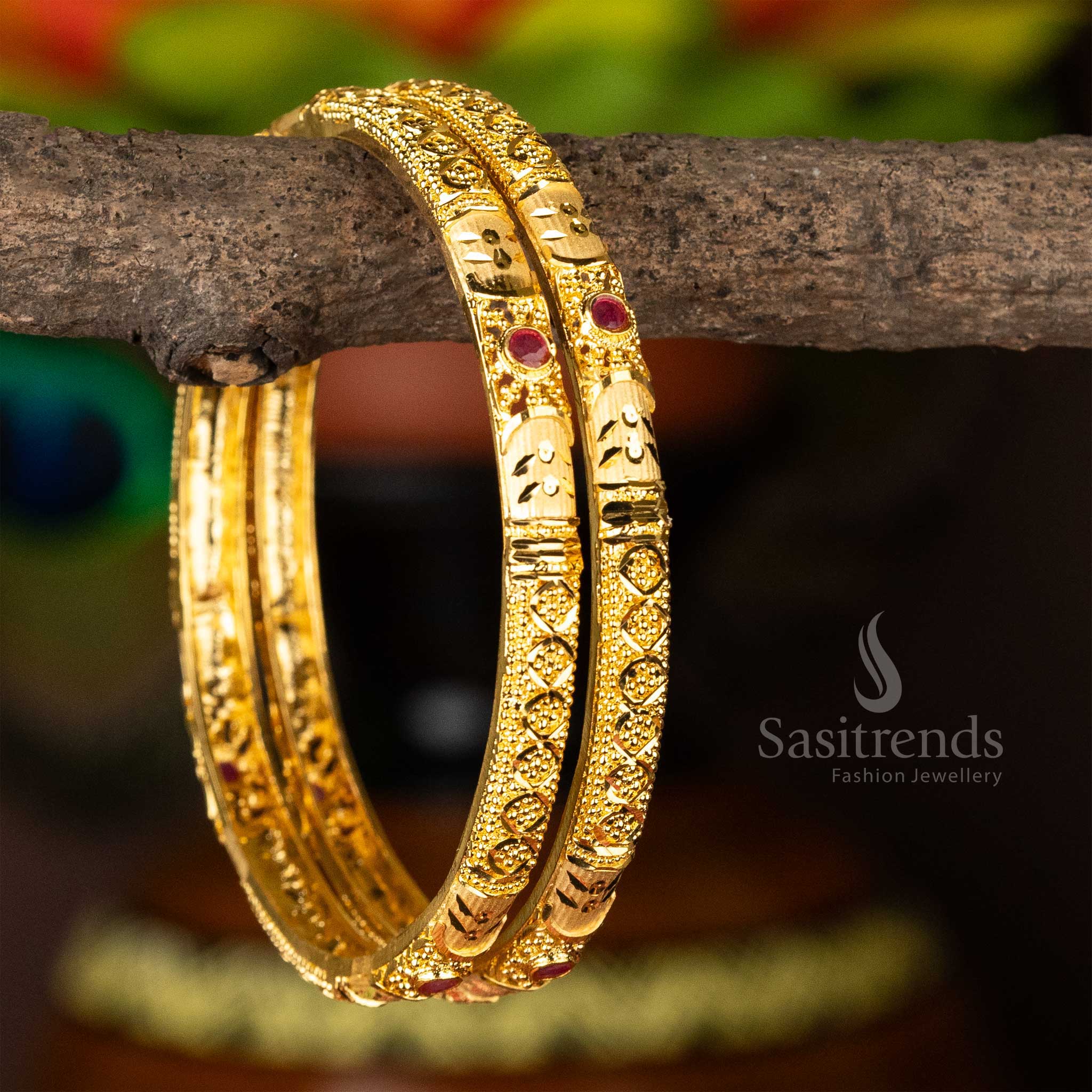New Arrival: Attractive Gold Plated Forming Bangles For Perfect Traditonal Elegance - Image 2