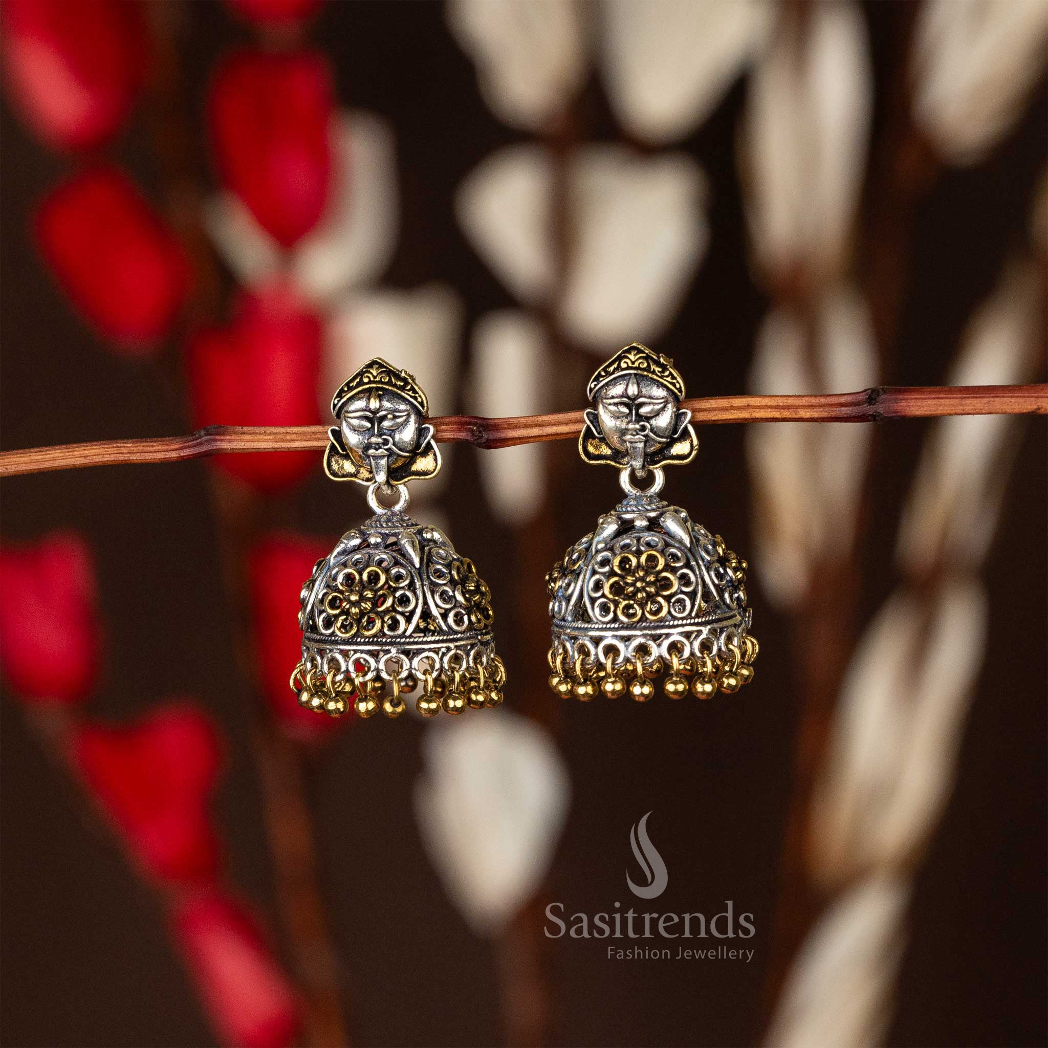 Dual Tone Oxidised Jhumka Earrings Collection β Traditional & Contemporary Fusion