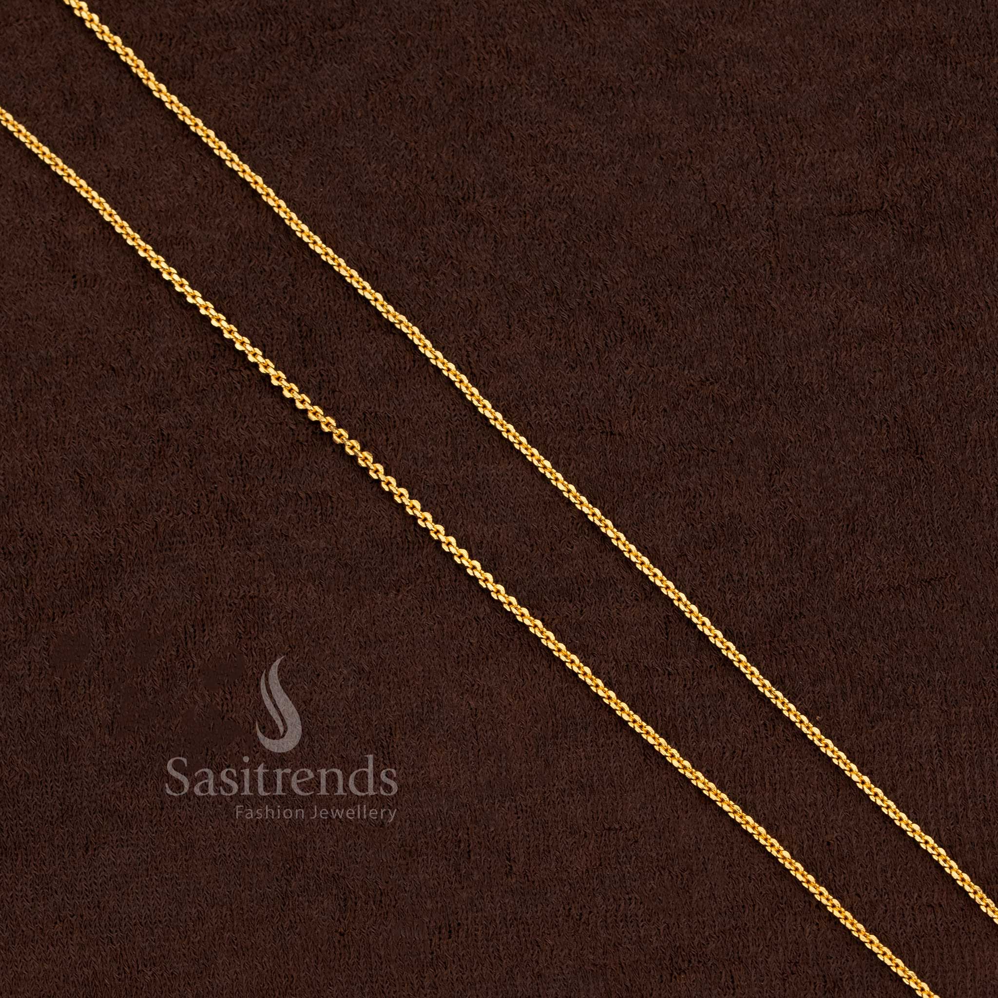 24K Pure Gold Plated Micro Box Chain – One Gram Jewellery with Real Gold Look - Sasitrends - Image 6
