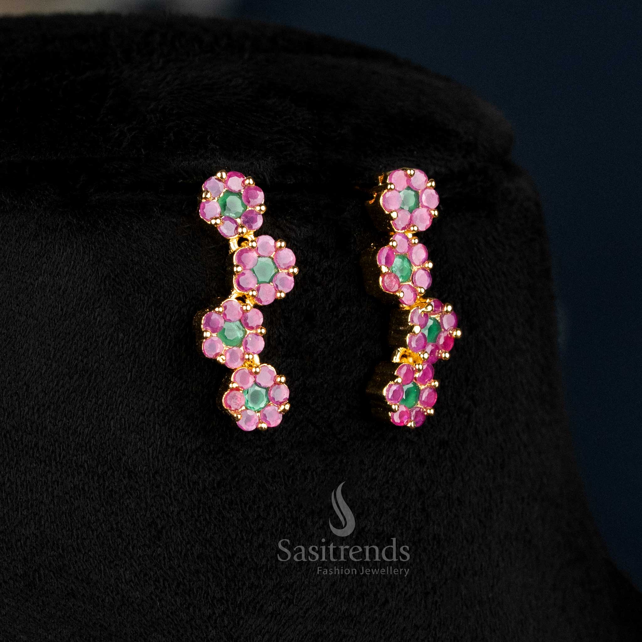 Stunning American Diamond Stone Necklace Jewellery Set for Women and Girls - Sasitrends - Image 4