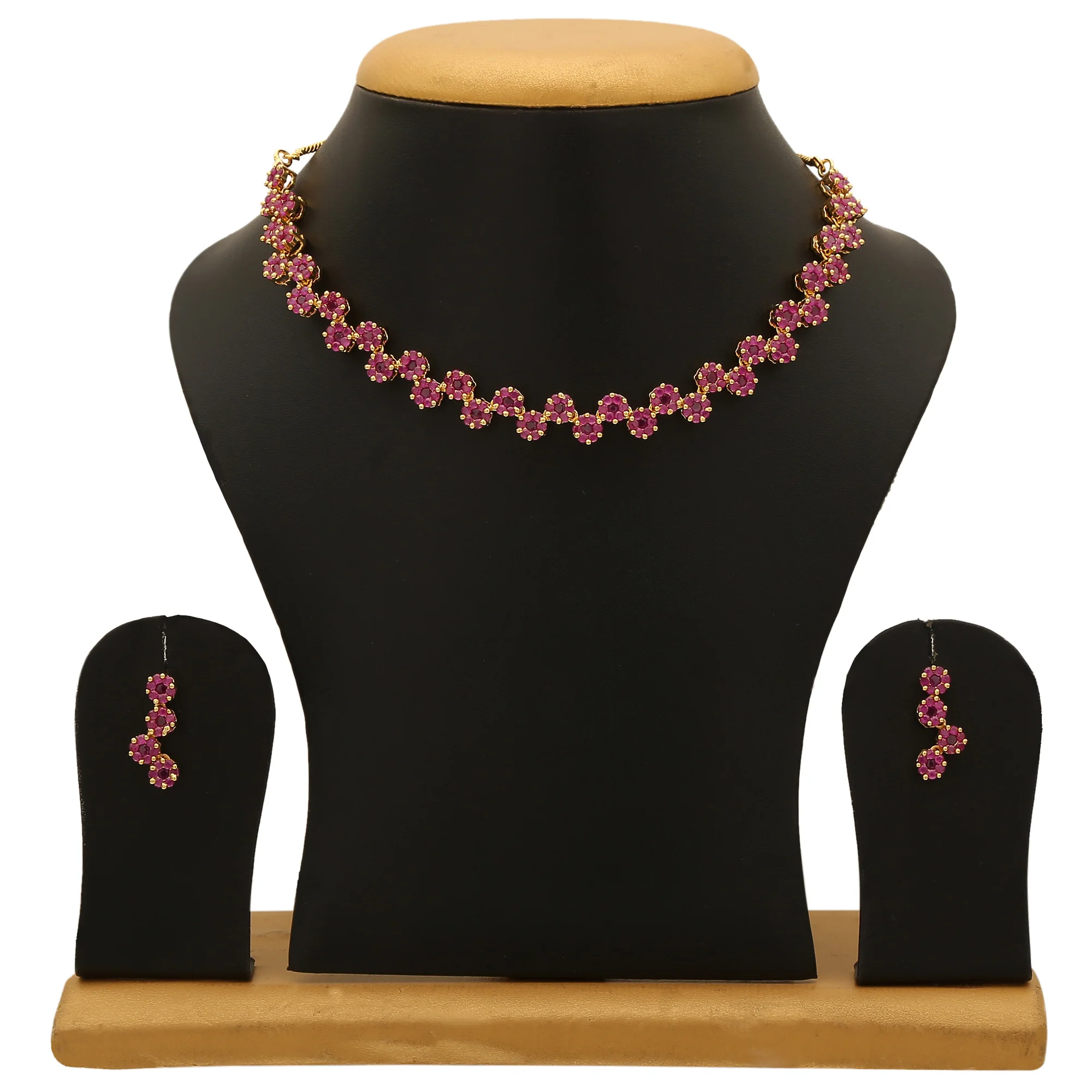 Stunning American Diamond Stone Necklace Jewellery Set for Women and Girls - Sasitrends - Image 8