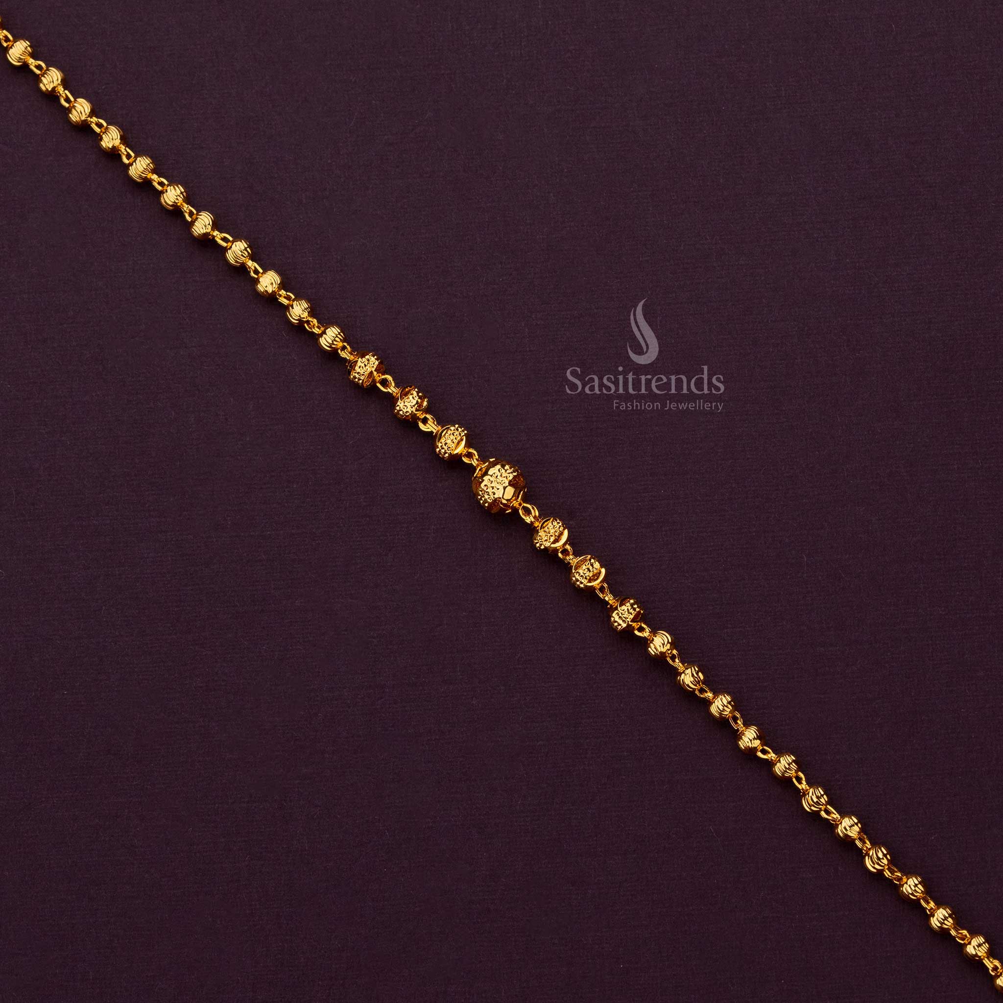 Collection of One Gram Micro Gold Plated Ball Design Bracelets for Women - Sasitrends - Image 19