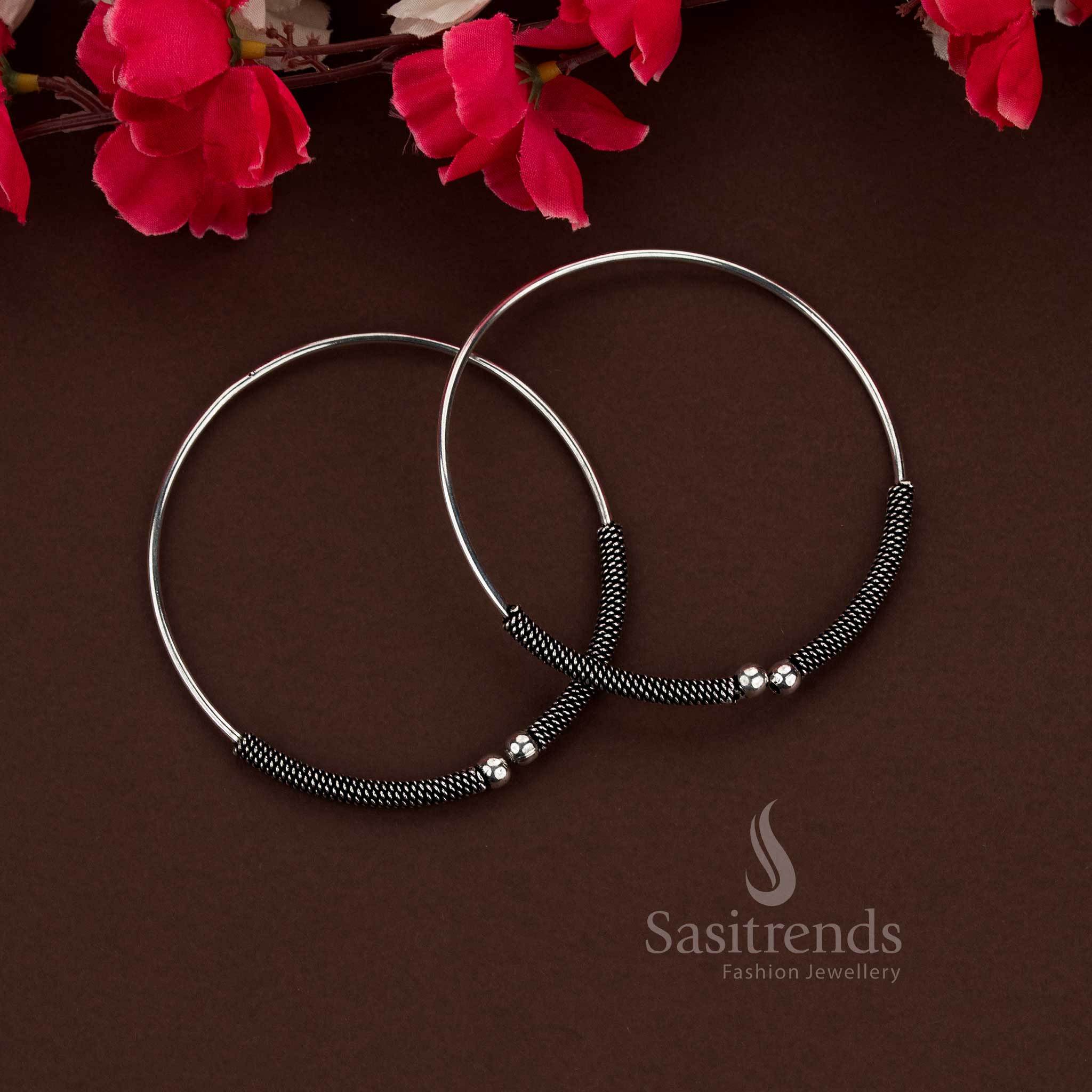 Oxidised Kada Style Anklets (Payal) – Traditional Silver Look Designs | Everyday Wear - Image 7