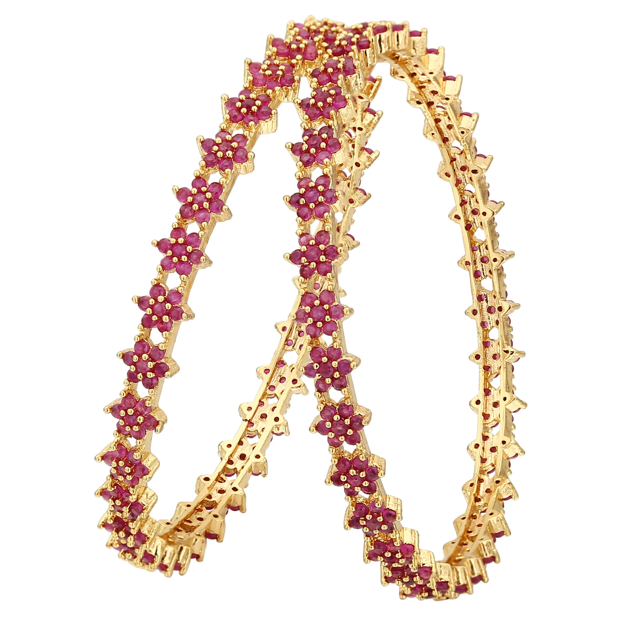 Exclusive Micro Gold Plated American Diamond Stone Bangles - Sasitrends - Image 10