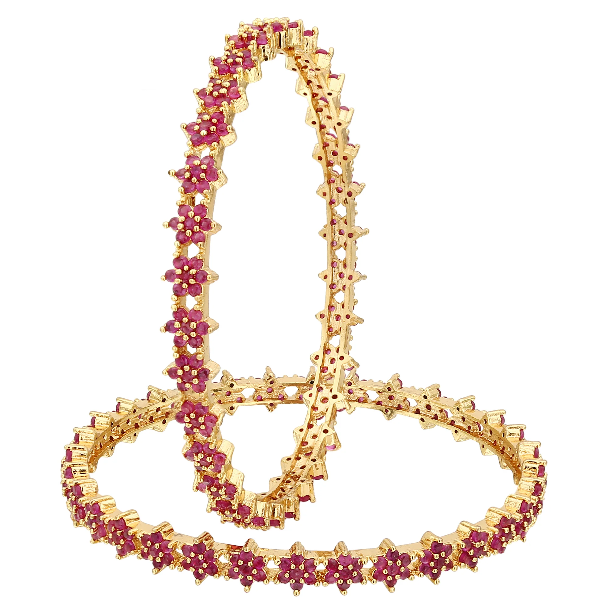Exclusive Micro Gold Plated American Diamond Stone Bangles - Sasitrends - Image 11