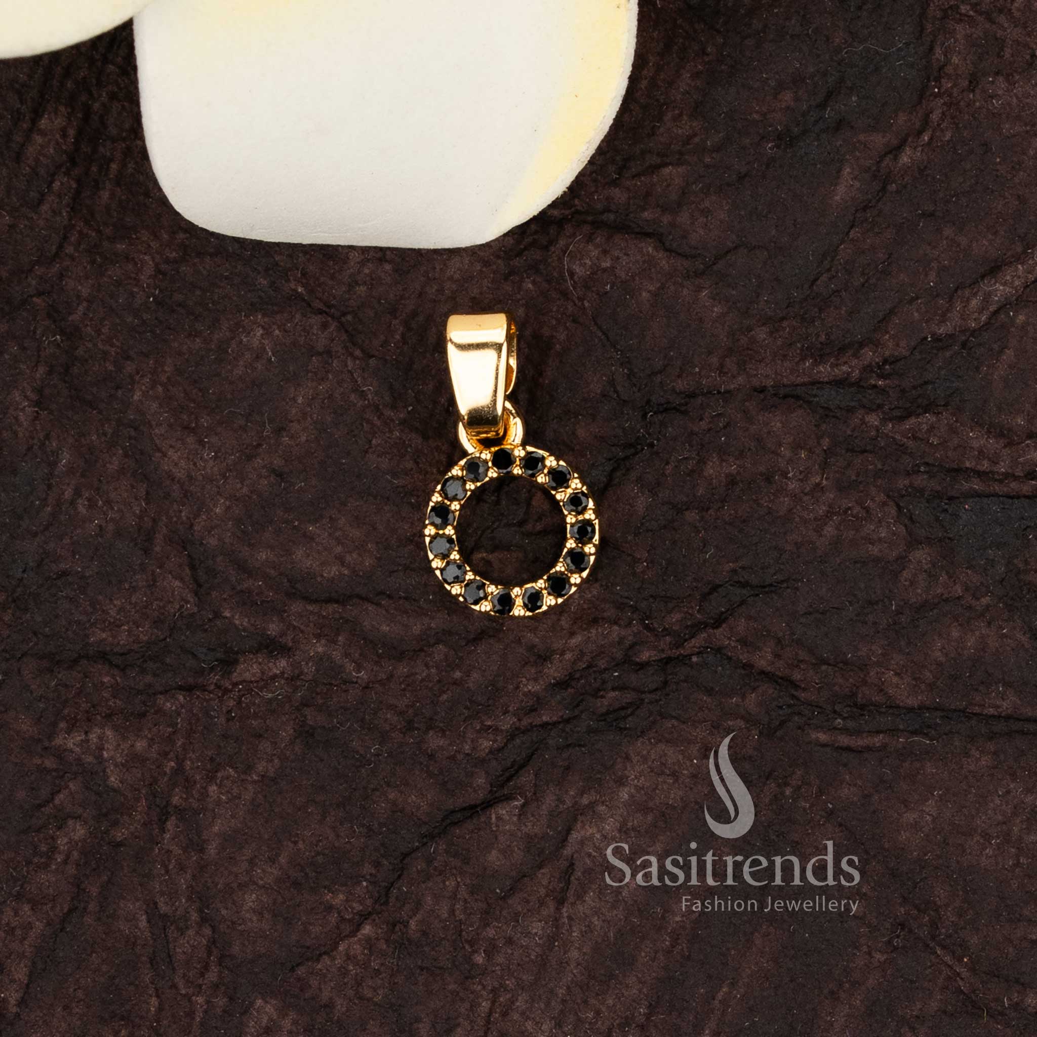 Exquisite 24K Micro Gold Plated American Diamond Circle, Heart, and Oval Designer Pendants - Image 7