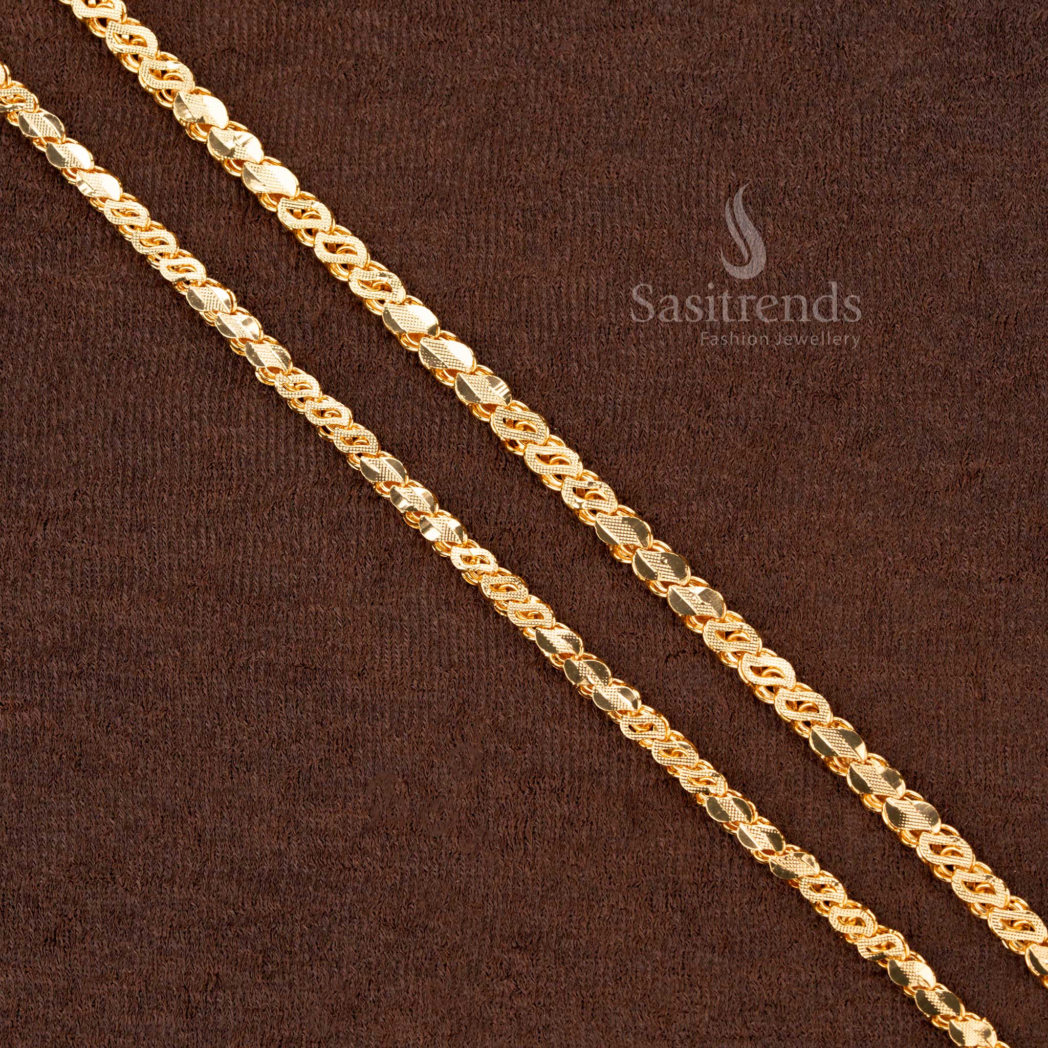 Sasitrends | Exquisite One Gram Micro Gold Plated S Cut Designer Chain For Special Occasion - Image 14