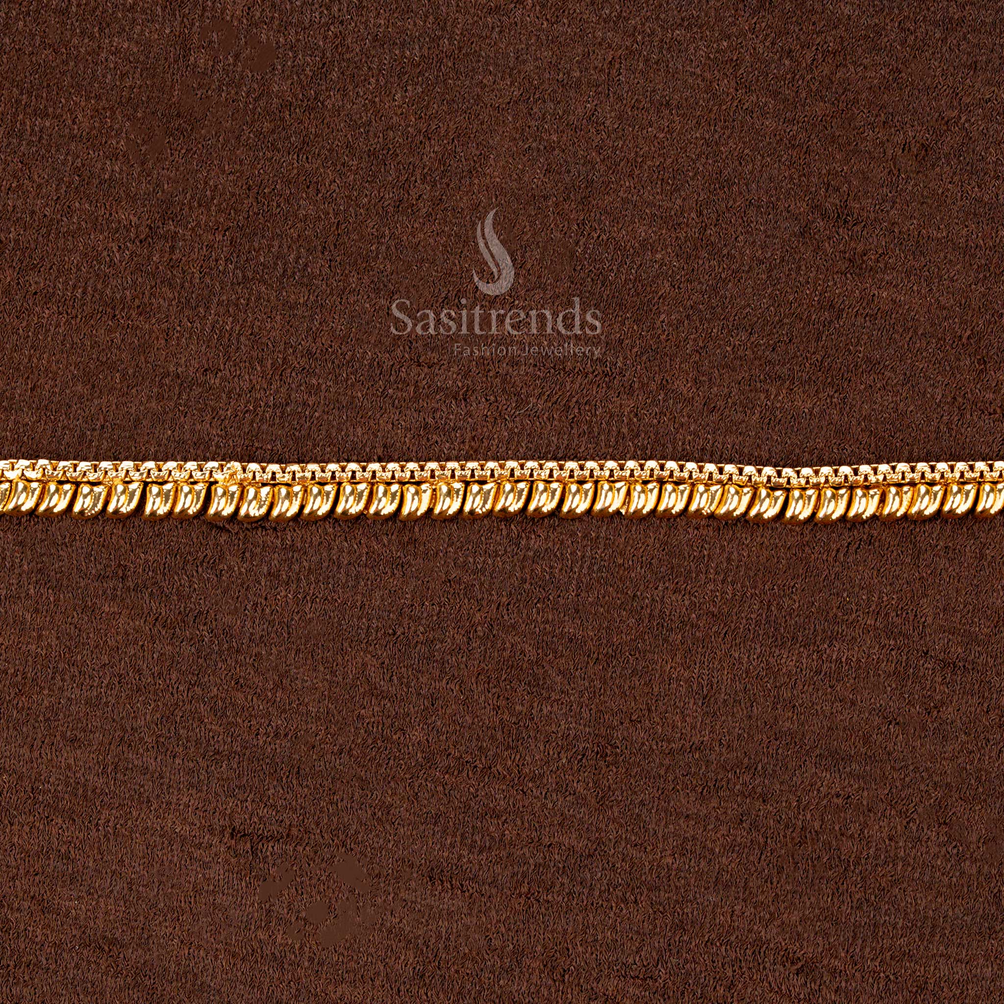 Eye Catching Gold Plated Single-Line Bead Hip Belts with Bold Droplet Motif Design - Sasitrends - Image 2