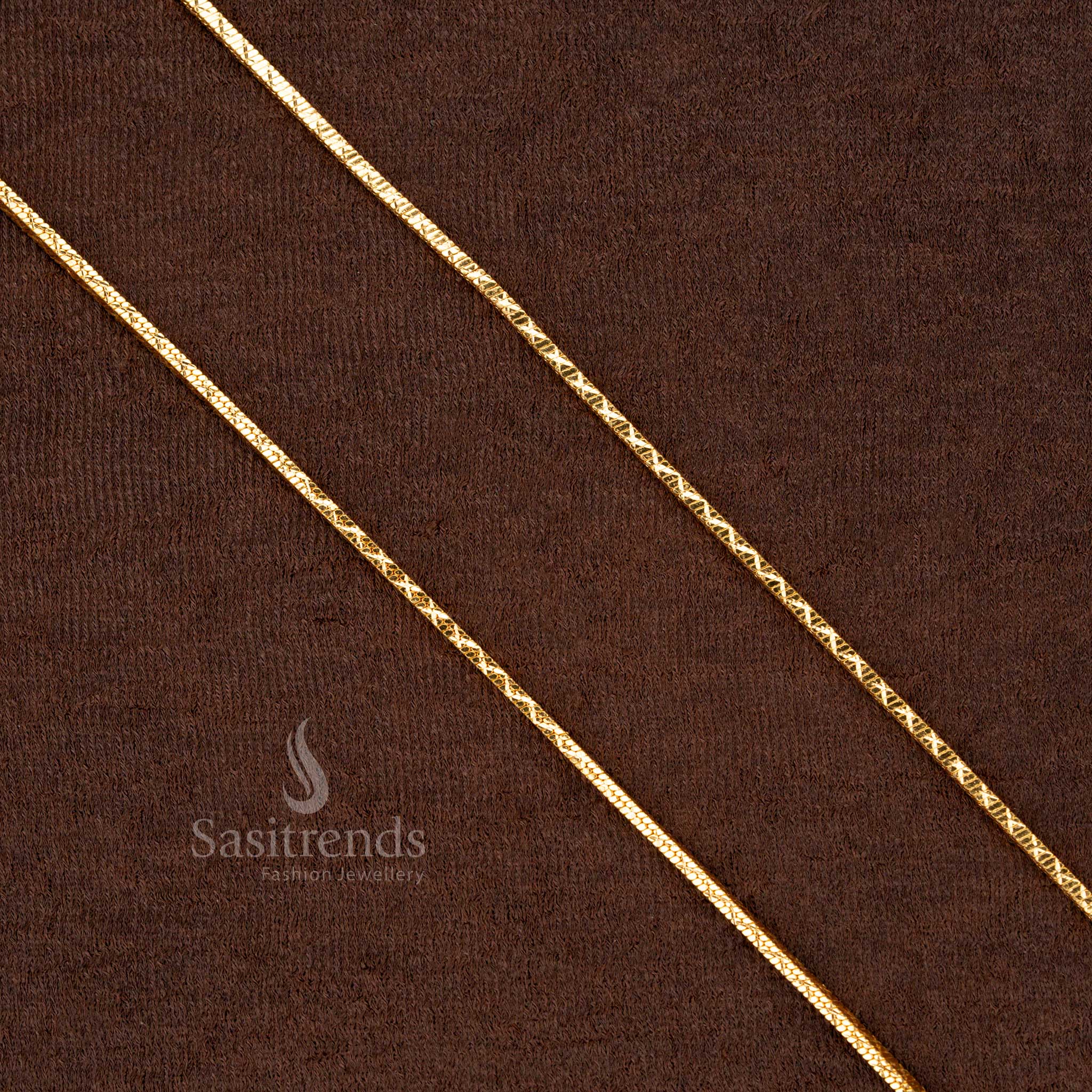 Elegant Micro Gold Plated Textured Diamond Cut Chain – Look Like Real Gold -Guaranteed - Sasitrends - Image 2