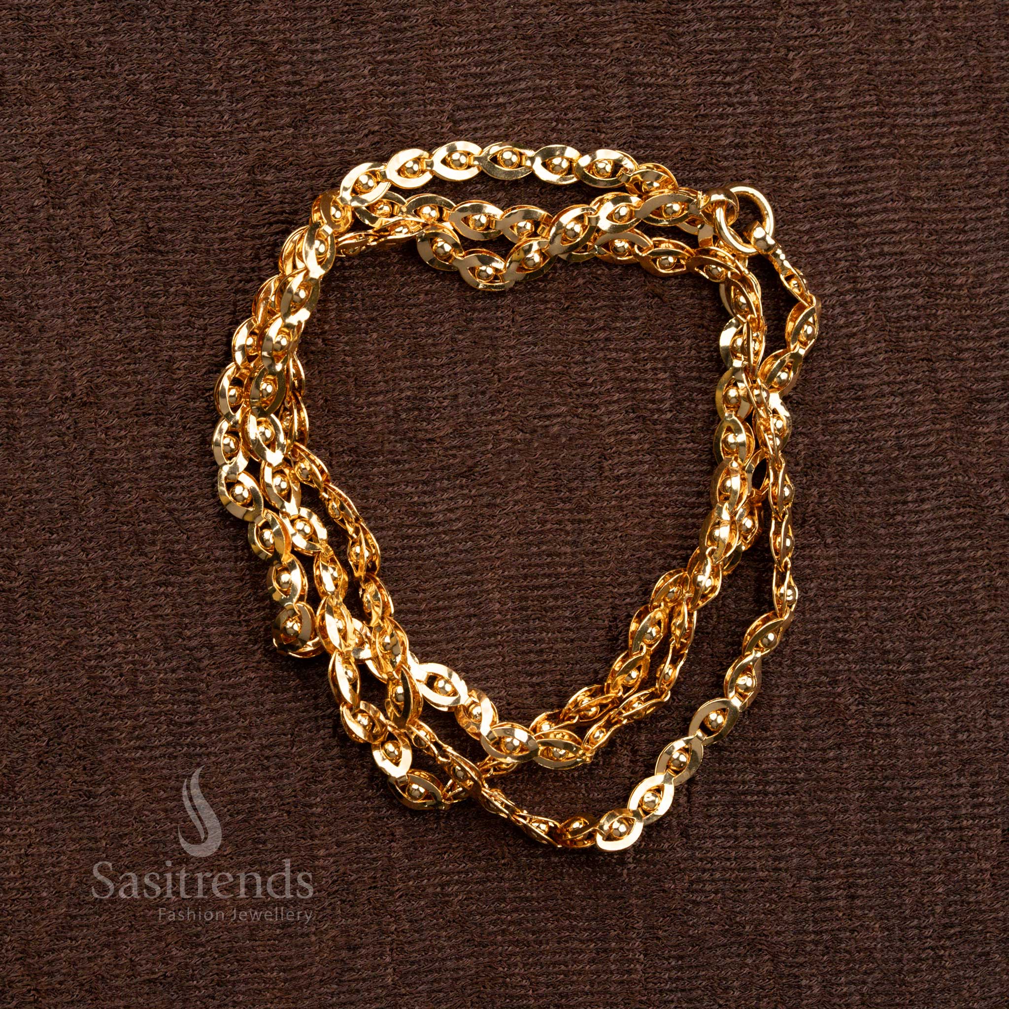 Sasitrends - Guaranteed One Gram Micro Gold Plated Chain with Intricate Twist Design - Image 7