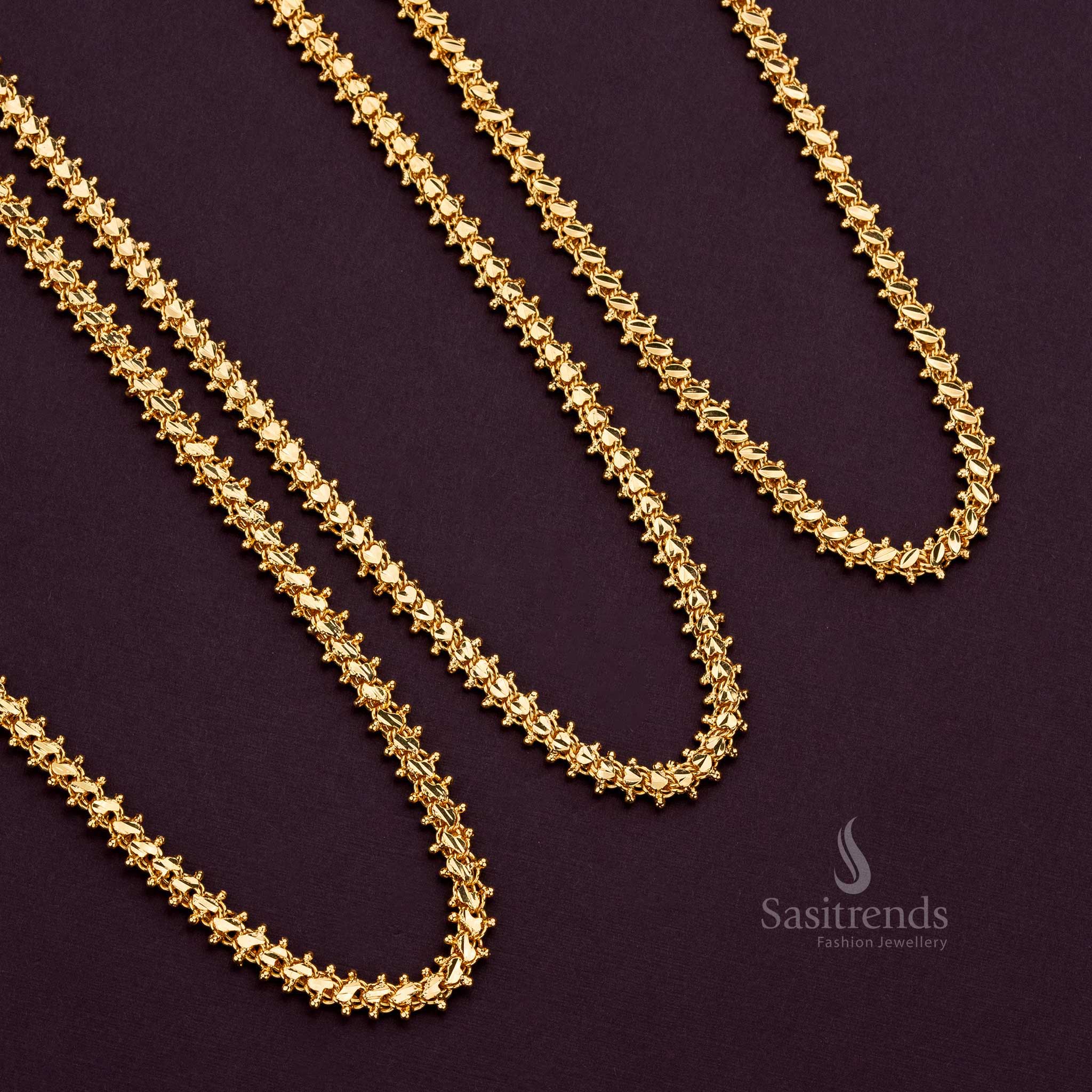 Attractive Micro Gold Plated Designer Chain with Lifetime Guarantee - Sasitrends - Image 3
