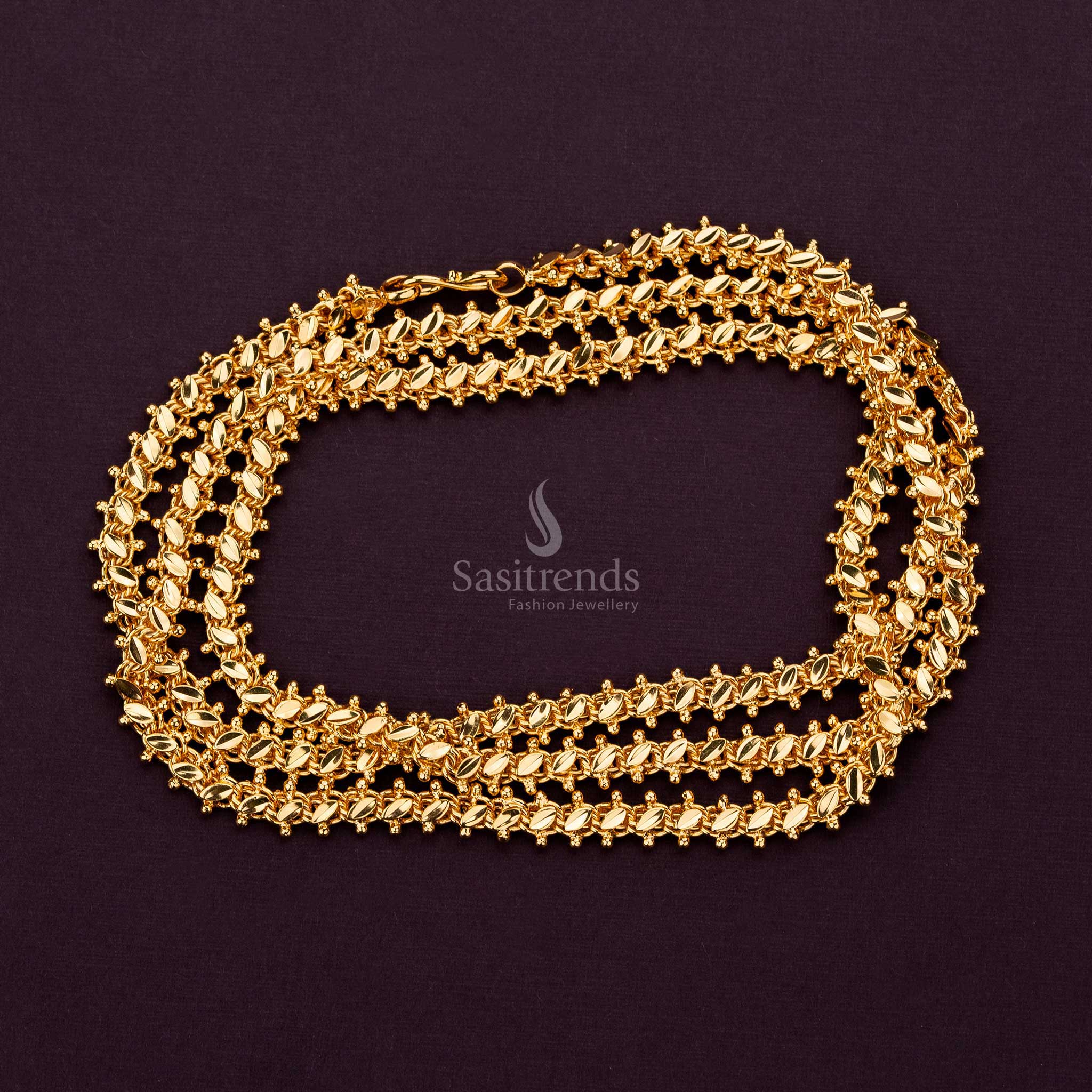 Attractive Micro Gold Plated Designer Chain with Lifetime Guarantee - Sasitrends - Image 5