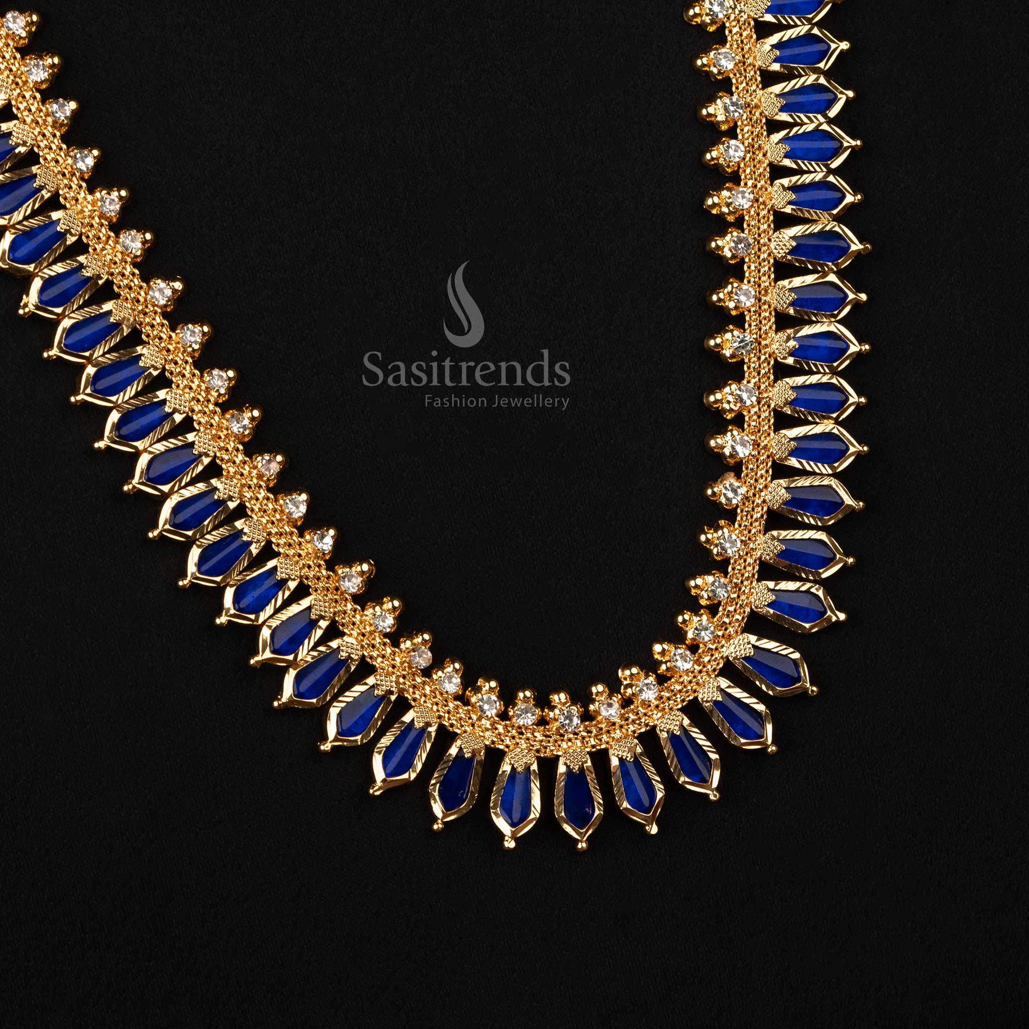 Traditional Micro Gold Plated Nagapadam Necklace – One Gram Real Gold Look | Sasitrends - Image 15