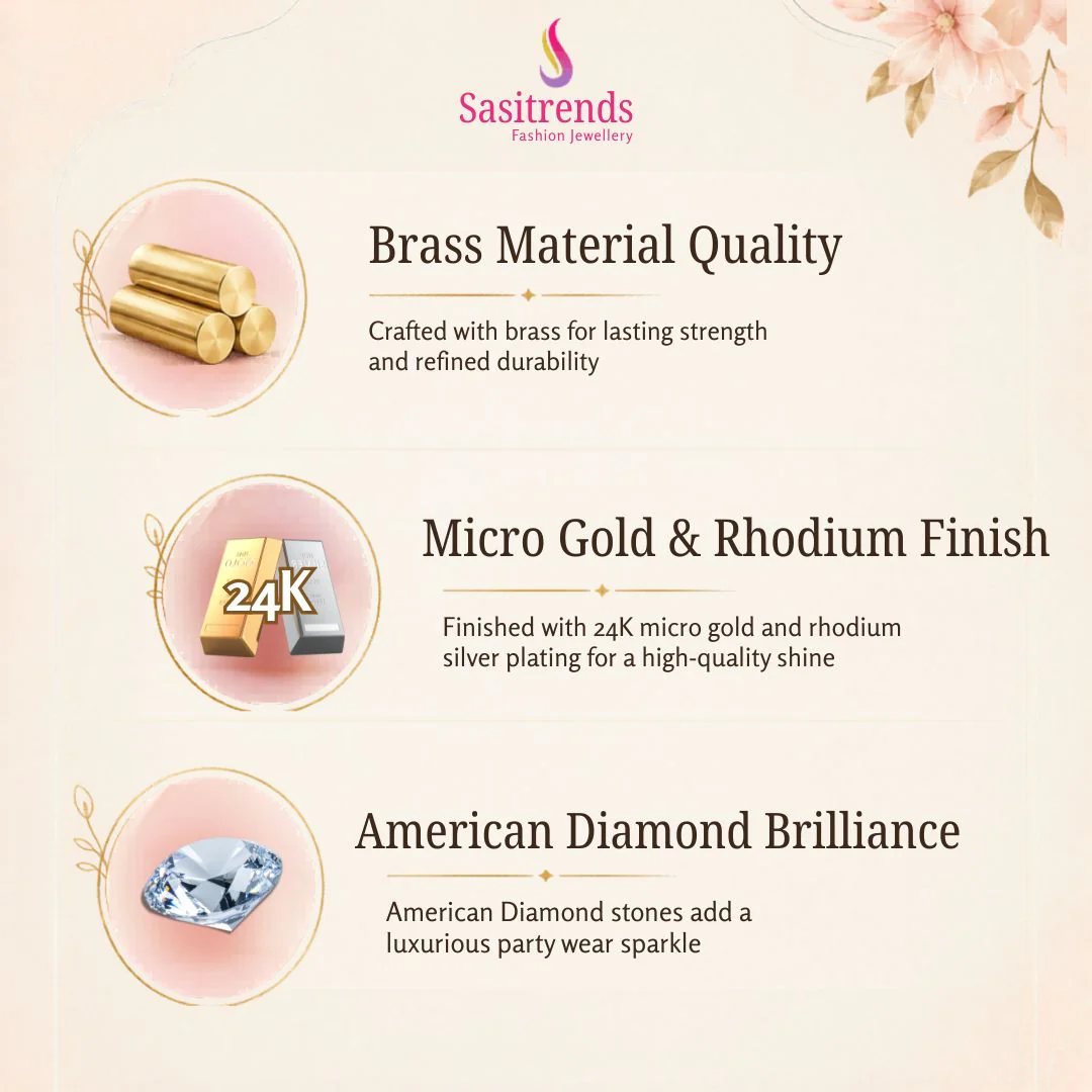 Luxurious Real American Diamond Look Openable Single Bracelet Bangle with Big Round Stones – Premium Micro Gold & Rhodium Silver Plating - Image 16
