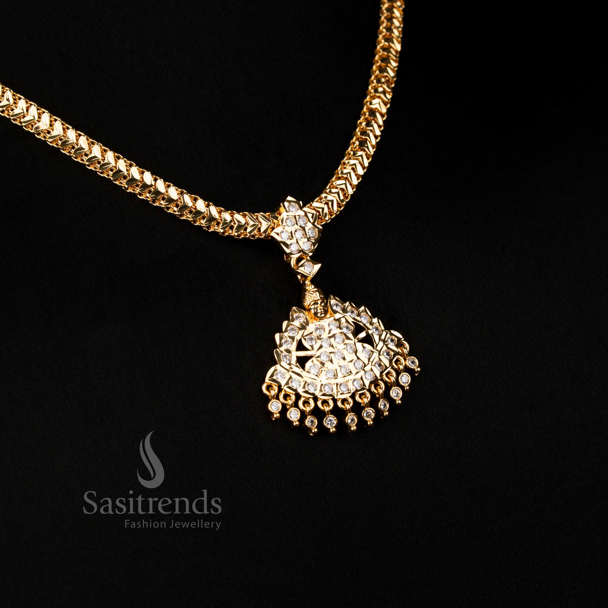 Traditional Impon Micro Gold Plated Attigai Necklace Chain Collection for Grand Festive Occasions - Image 11