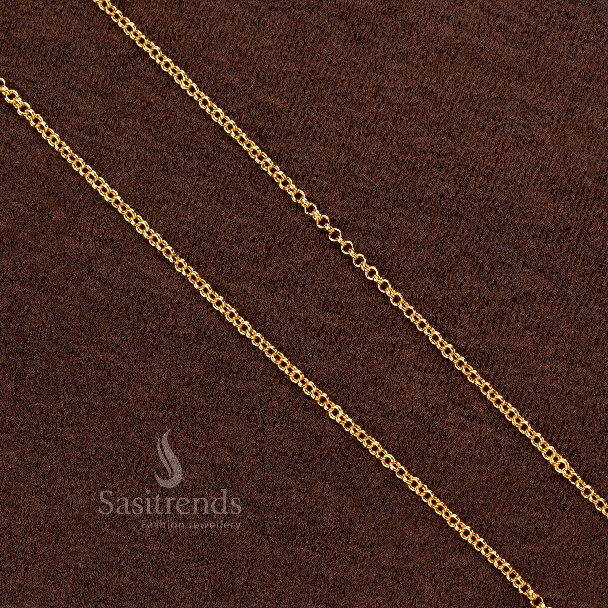Elegant Micro Gold Plated One Gram Traditional Chain Design – Classic Saree Wear Jewellery  - Sasitrends - Image 2