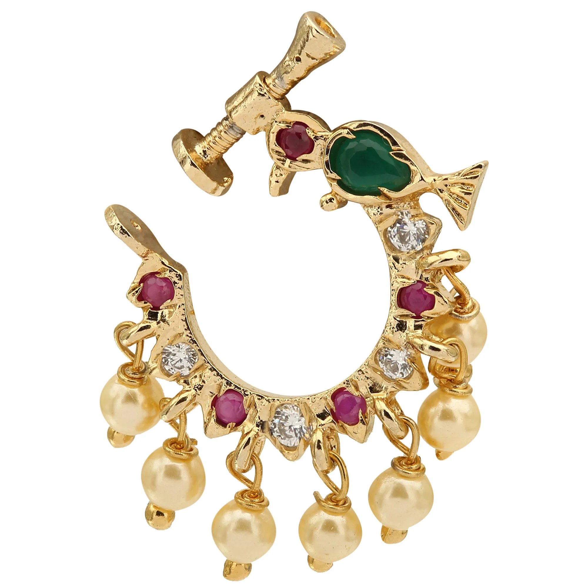 Latest Nose Pin with Pearl for Women - Sasitrends - Image 3