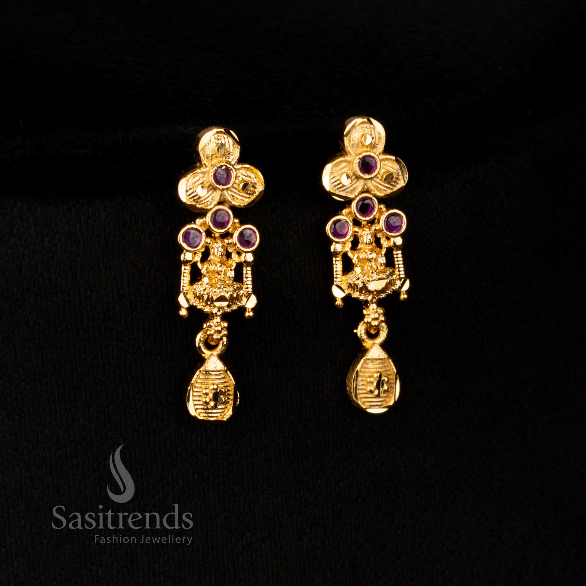 Vibrant Collections of Forming Micro Gold Plated Necklace Jewellery Set with Stones for Weddings & Parties - Image 2