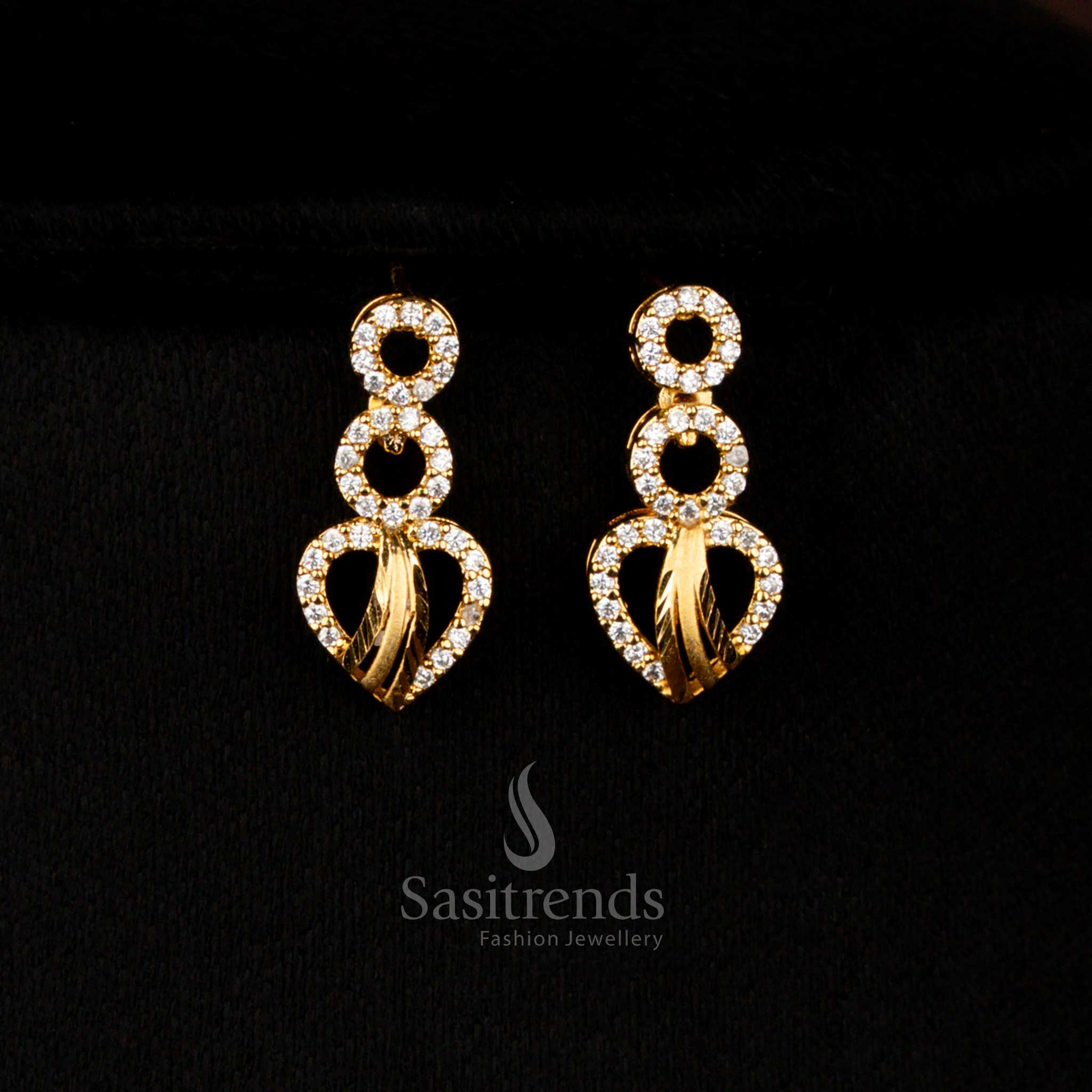 Vibrant Collections of Forming Micro Gold Plated Necklace Jewellery Set with Stones for Weddings & Parties - Image 6