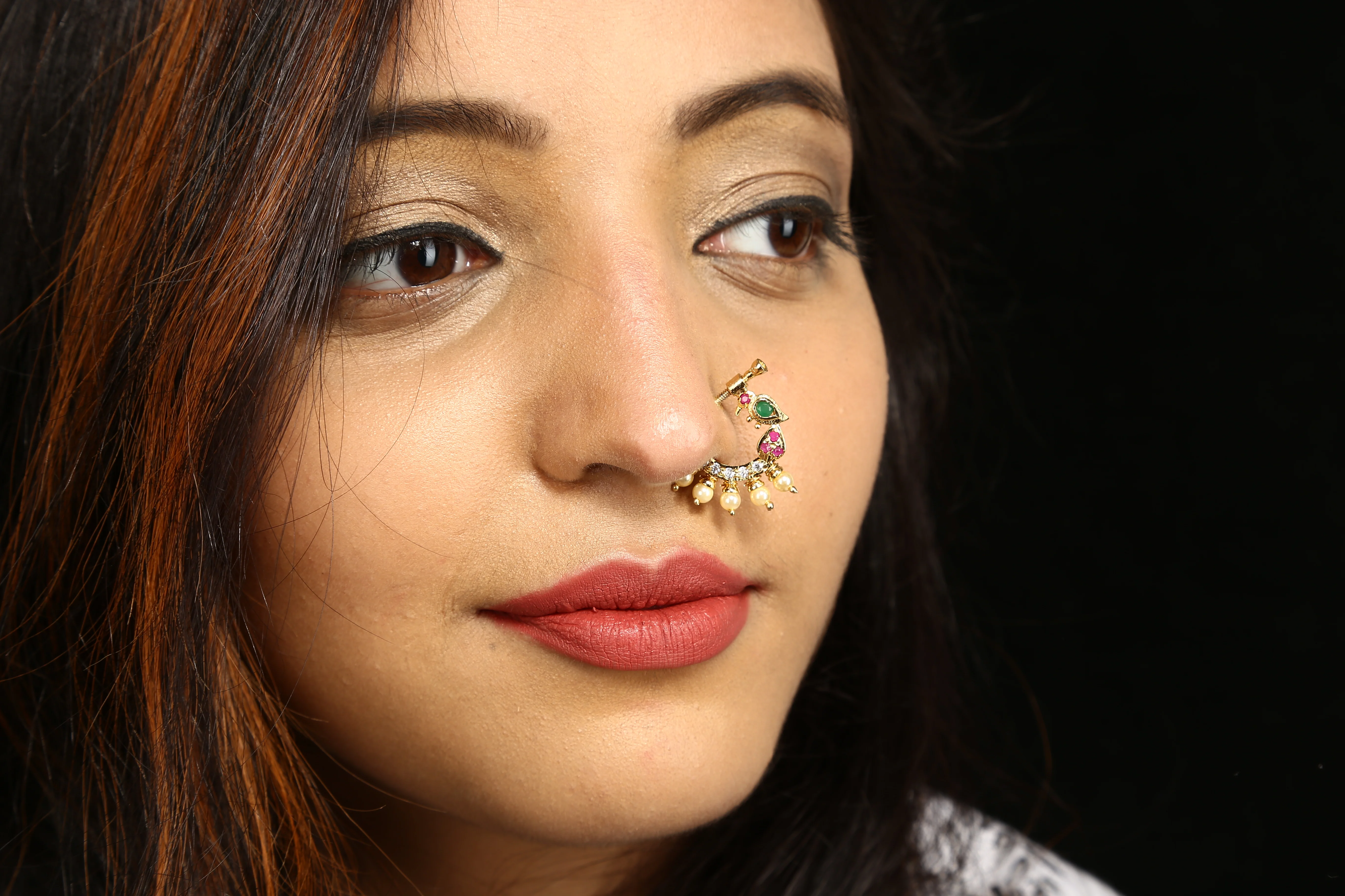 Latest Peacock Design Nose Pin & Online Nose Rings - Sasitrends - Image 4