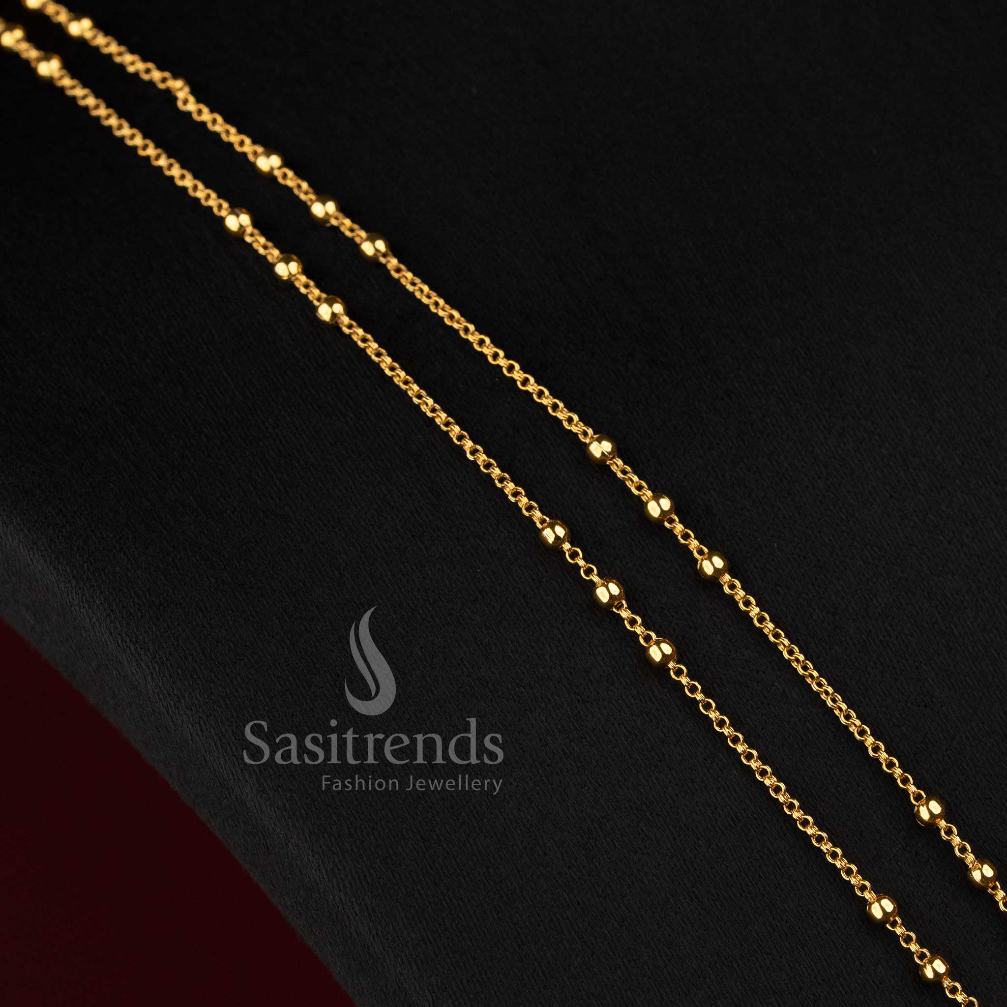 Exquisite American Diamond Matte Gold Two Line Floral Necklace Set for Women | Elegant Dual Layer Traditional Jewellery - Image 7