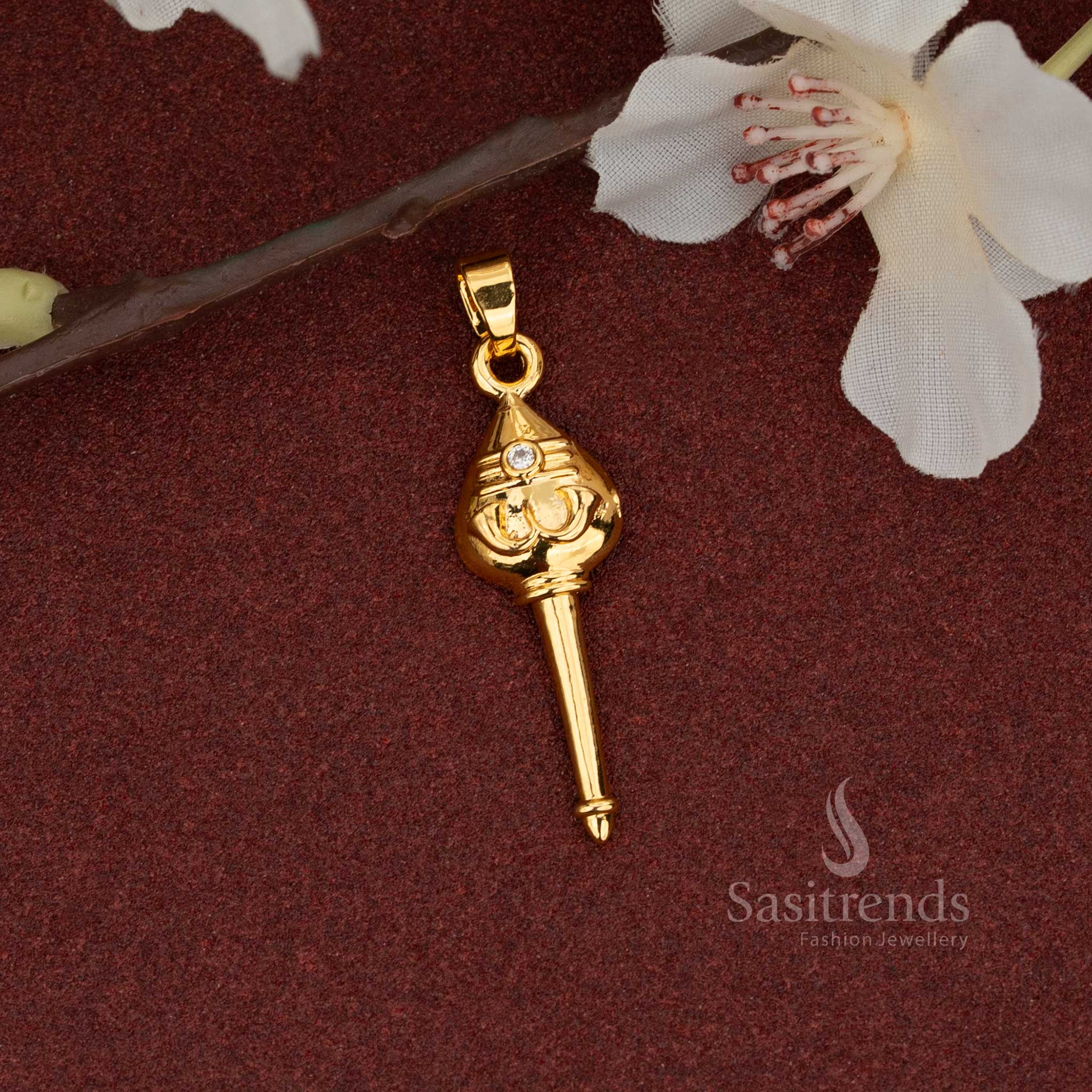 Exquisite Guaranteed micro gold plated vel pendant with AD stone – Sasitrends - Image 3