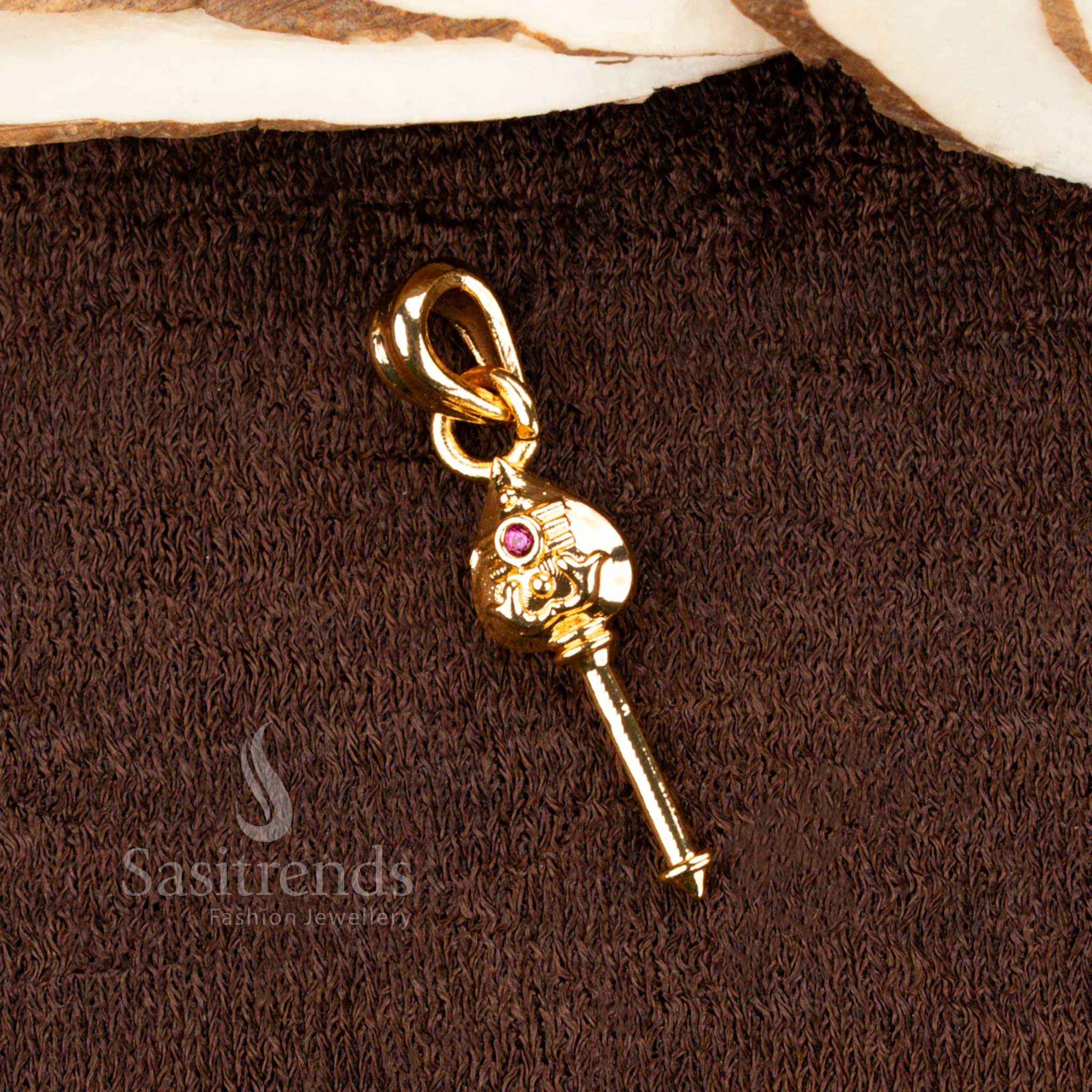 Exquisite Guaranteed micro gold plated vel pendant with AD stone – Sasitrends - Image 4