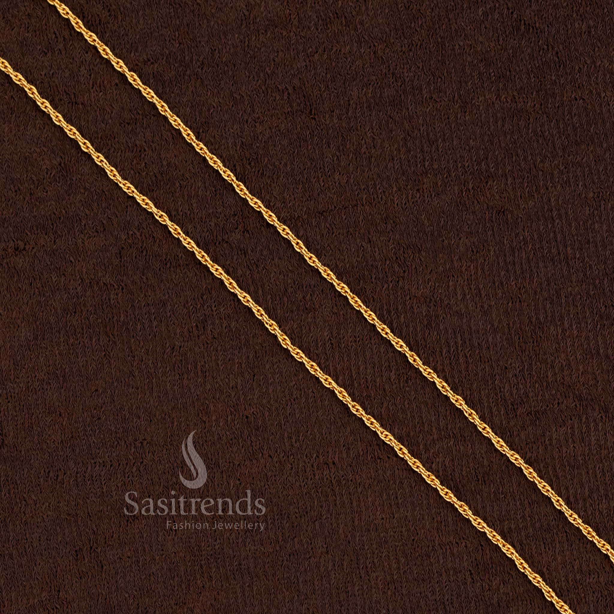 Guaranteed Micro Gold Plated 18 Inches Designer Chain Collection – Multiple Designs For Traditional Wear - Image 3