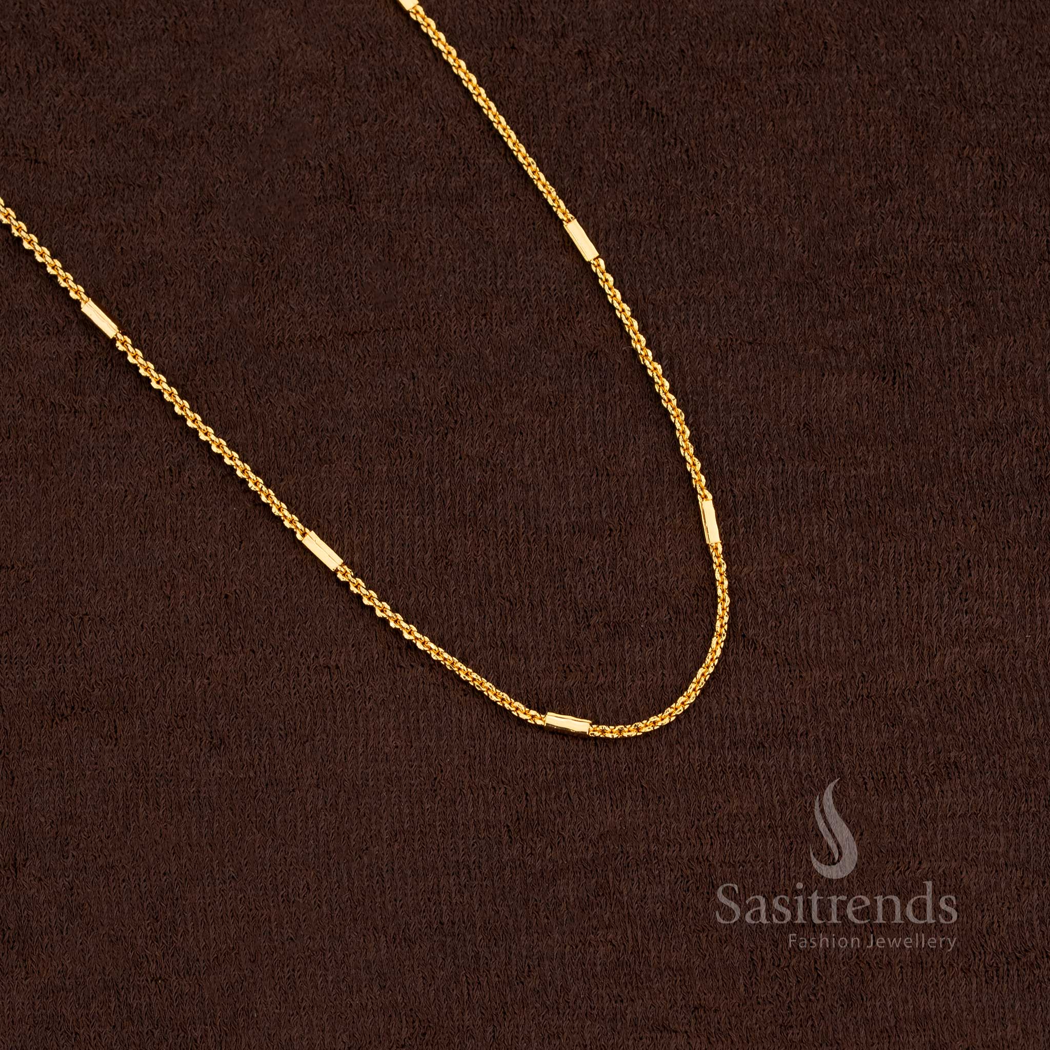 Guaranteed One Gram Micro Gold Plated Designer Chain Collection - Perfect for Traditional Occasions - Image 10