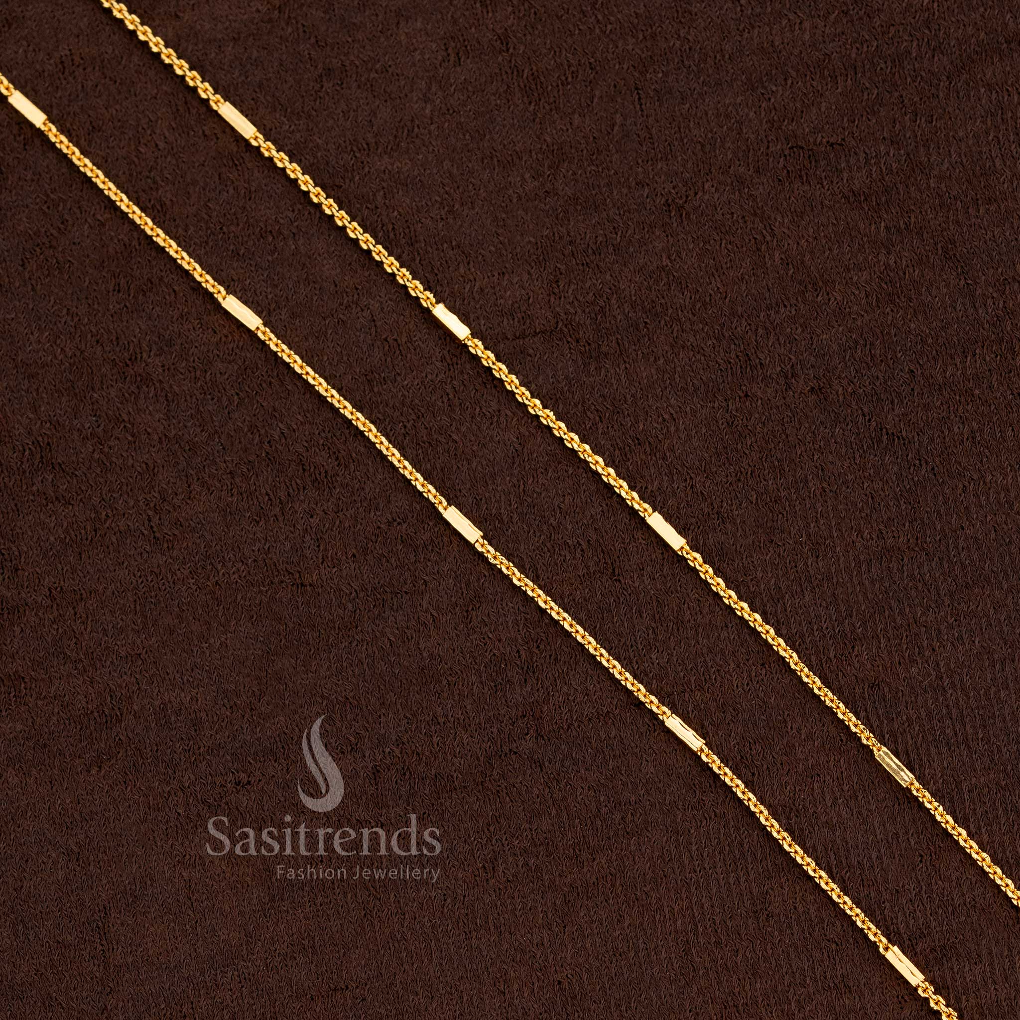 Guaranteed One Gram Micro Gold Plated Designer Chain Collection - Perfect for Traditional Occasions - Image 11