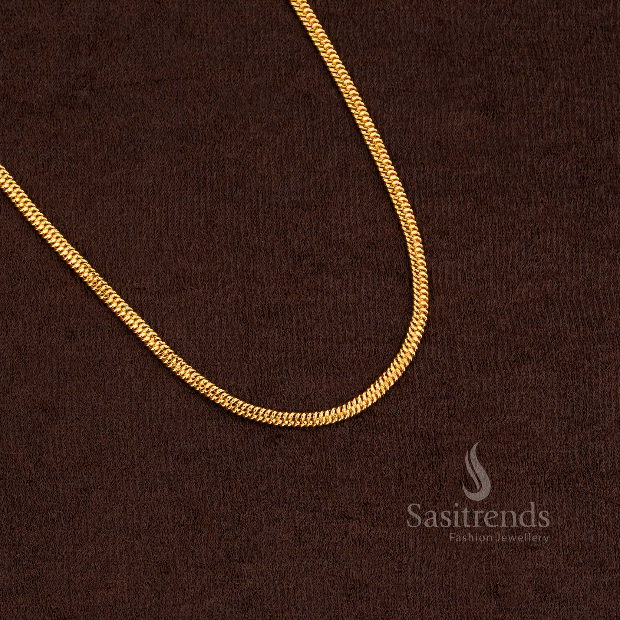 Guaranteed One Gram Micro Gold Plated Designer Chain Collection - Perfect for Traditional Occasions - Image 14
