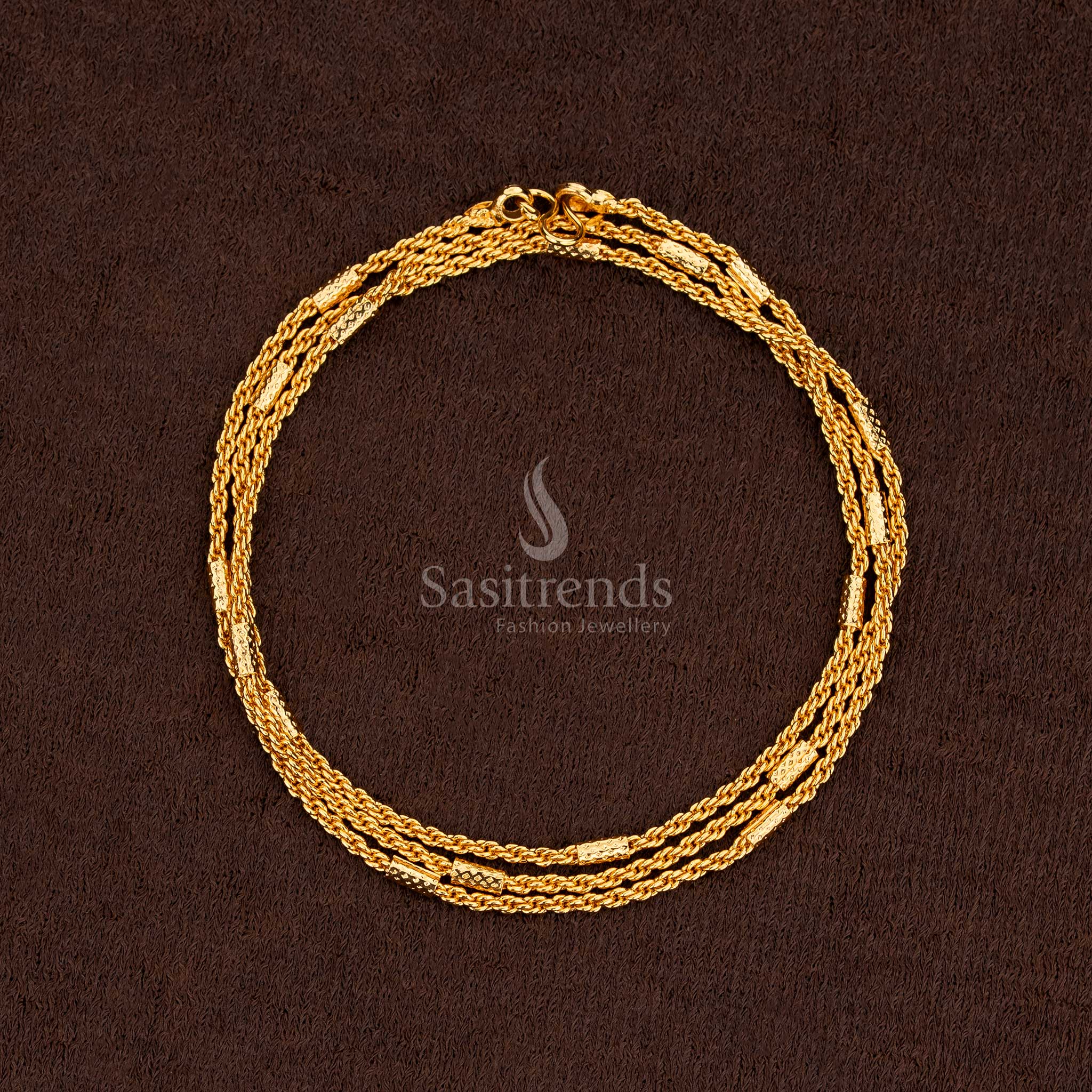 Guaranteed One Gram Micro Gold Plated Designer Chain Collection - Perfect for Traditional Occasions - Image 16