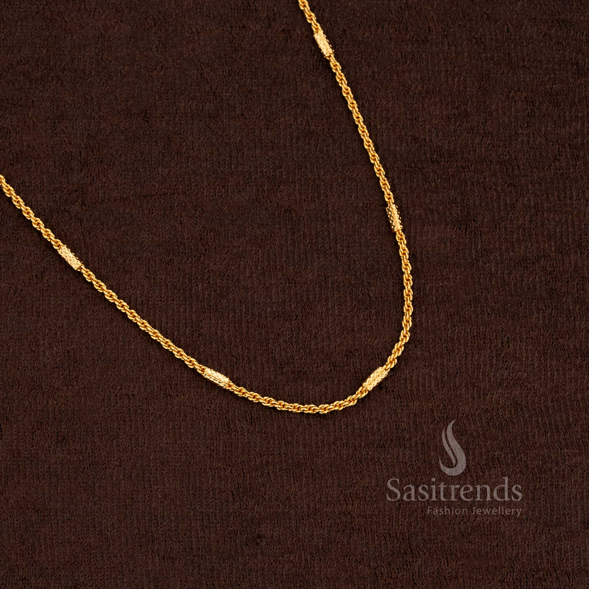 Guaranteed One Gram Micro Gold Plated Designer Chain Collection - Perfect for Traditional Occasions - Image 17