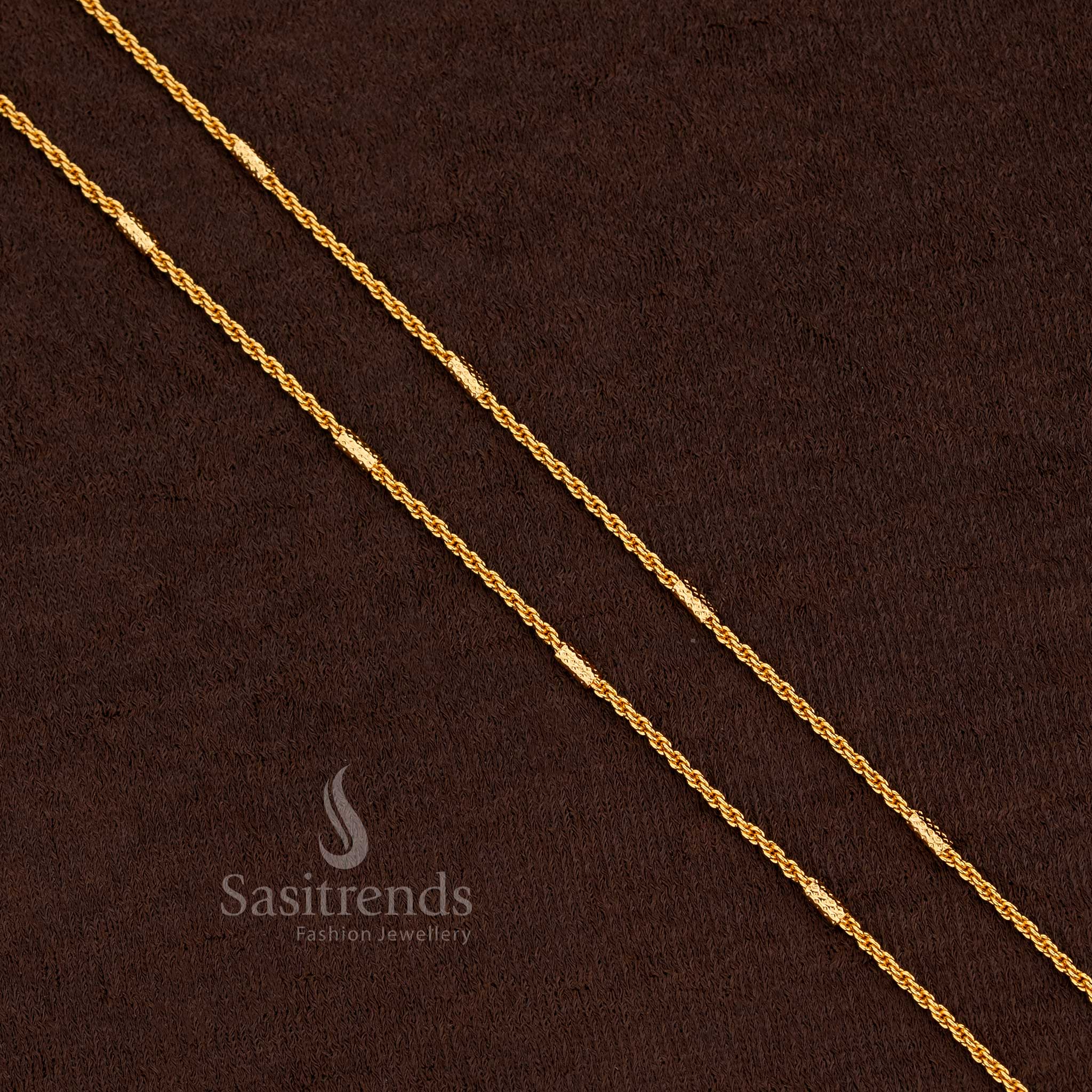 Guaranteed One Gram Micro Gold Plated Designer Chain Collection - Perfect for Traditional Occasions - Image 18
