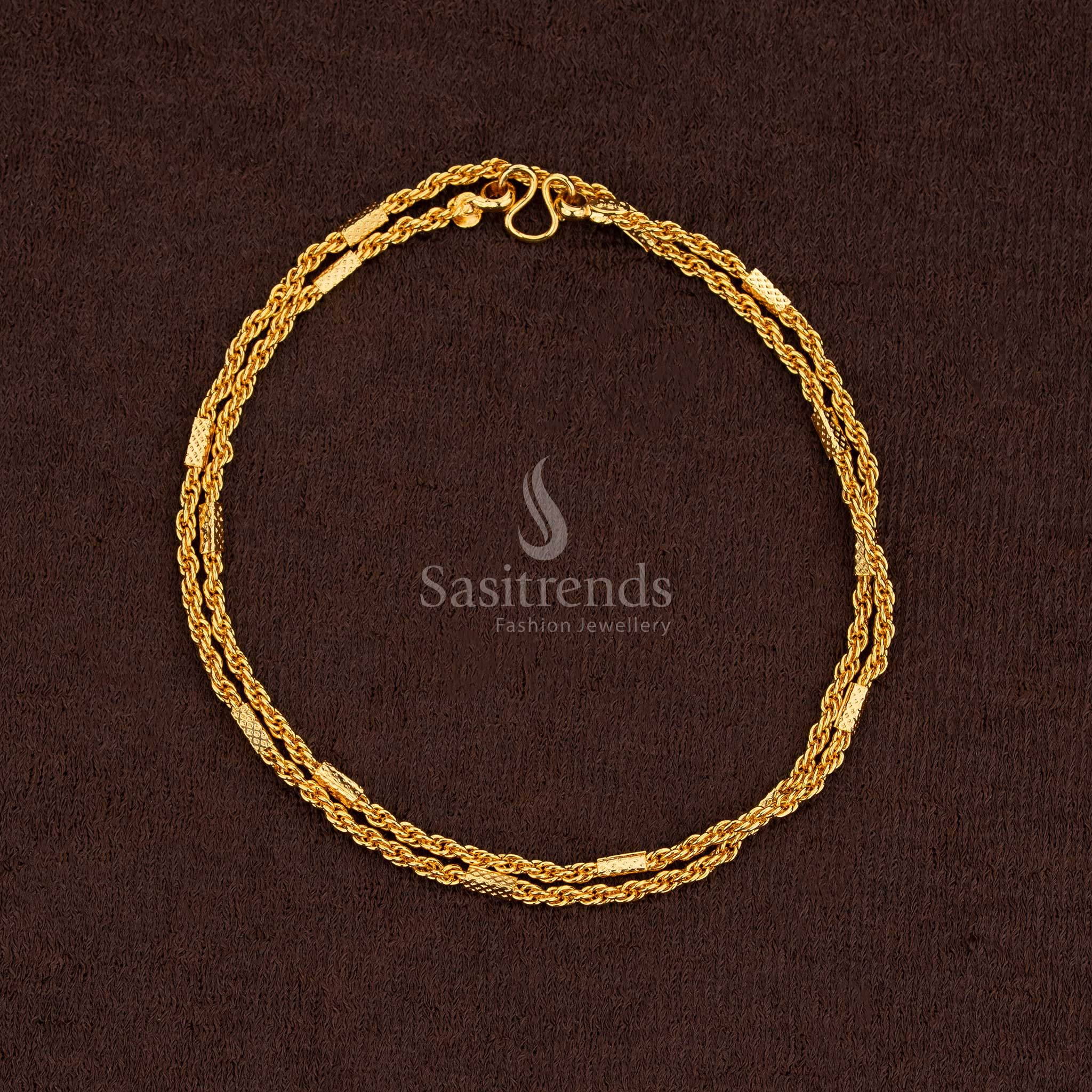 Guaranteed One Gram Micro Gold Plated Designer Chain Collection - Perfect for Traditional Occasions - Image 19