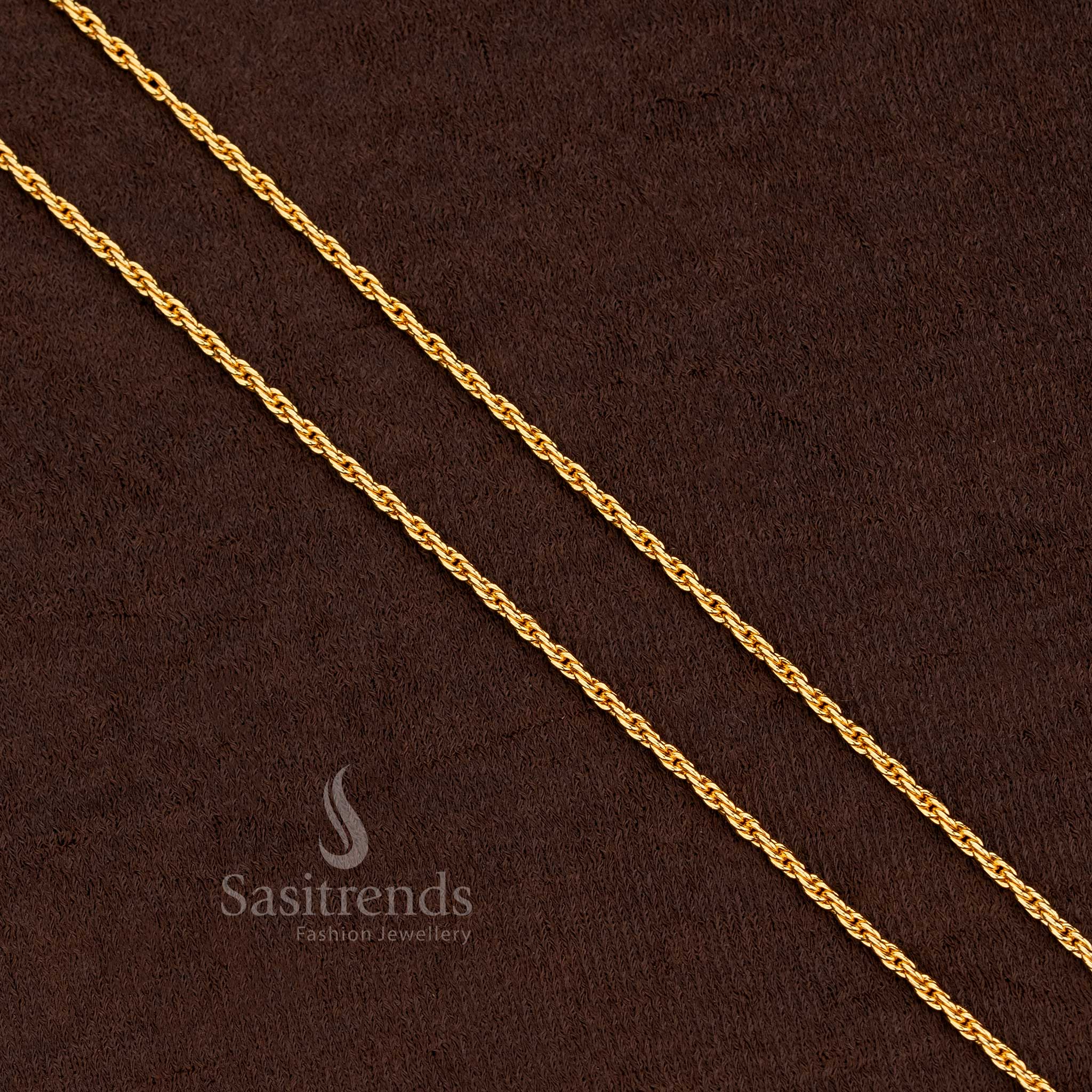 Guaranteed One Gram Micro Gold Plated Designer Chain Collection - Perfect for Traditional Occasions - Image 2