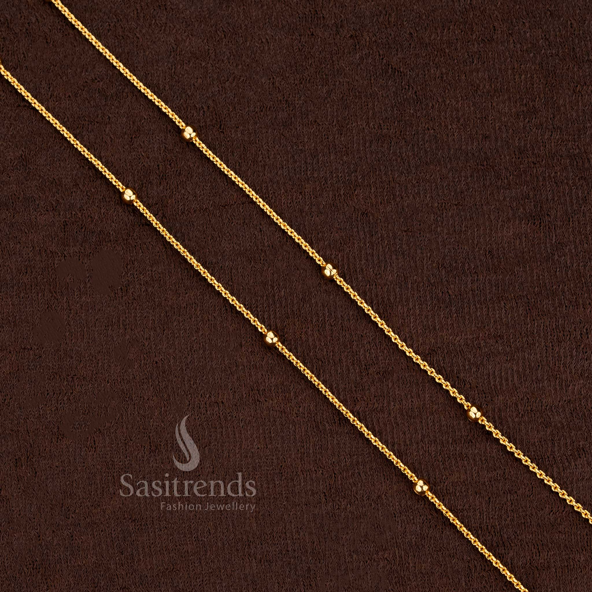 Guaranteed One Gram Micro Gold Plated Designer Chain Collection - Perfect for Traditional Occasions - Image 22