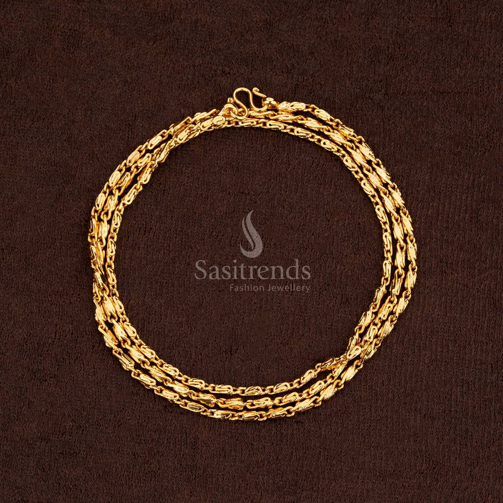Guaranteed One Gram Micro Gold Plated Designer Chain Collection - Perfect for Traditional Occasions - Image 25