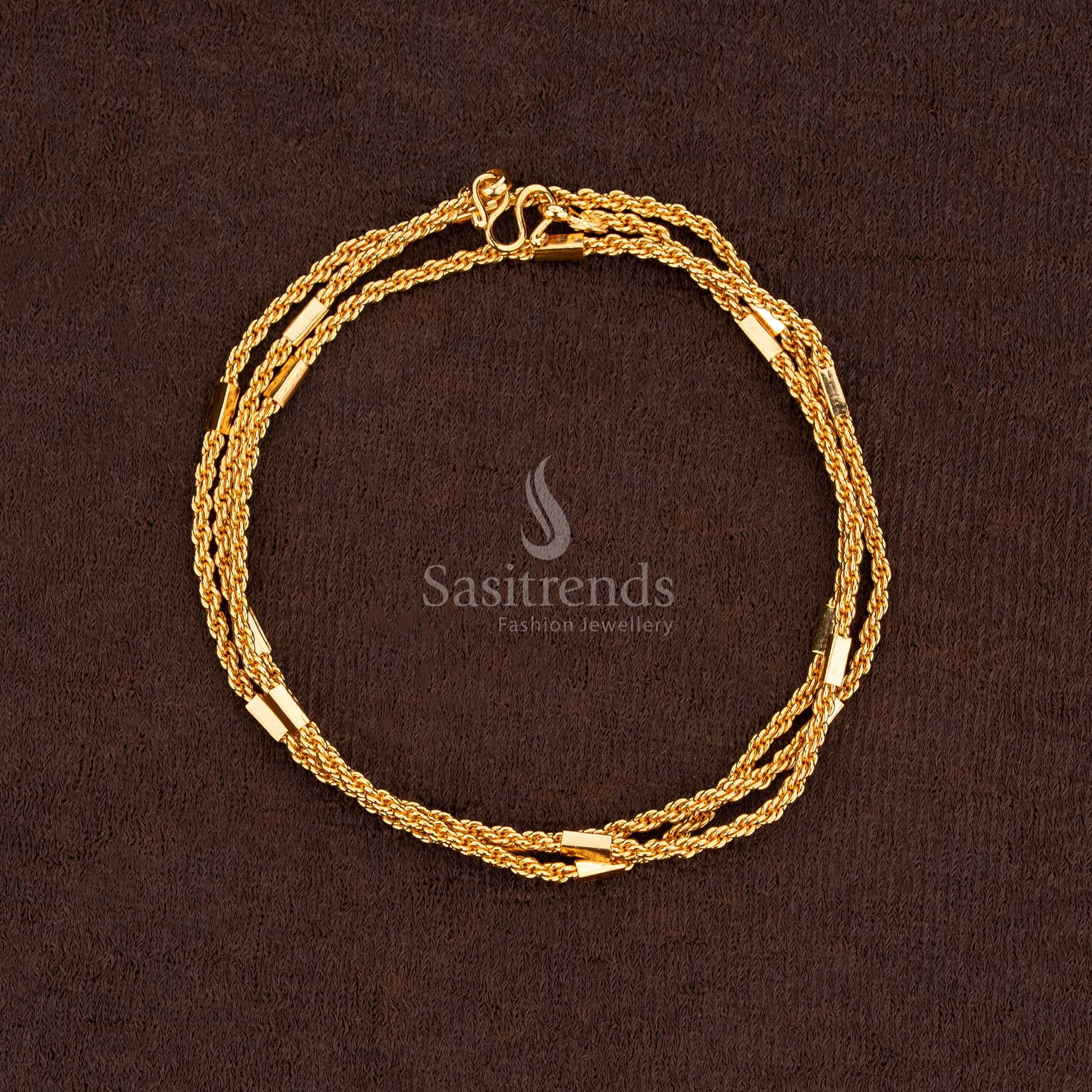 Guaranteed One Gram Micro Gold Plated Designer Chain Collection - Perfect for Traditional Occasions - Image 28