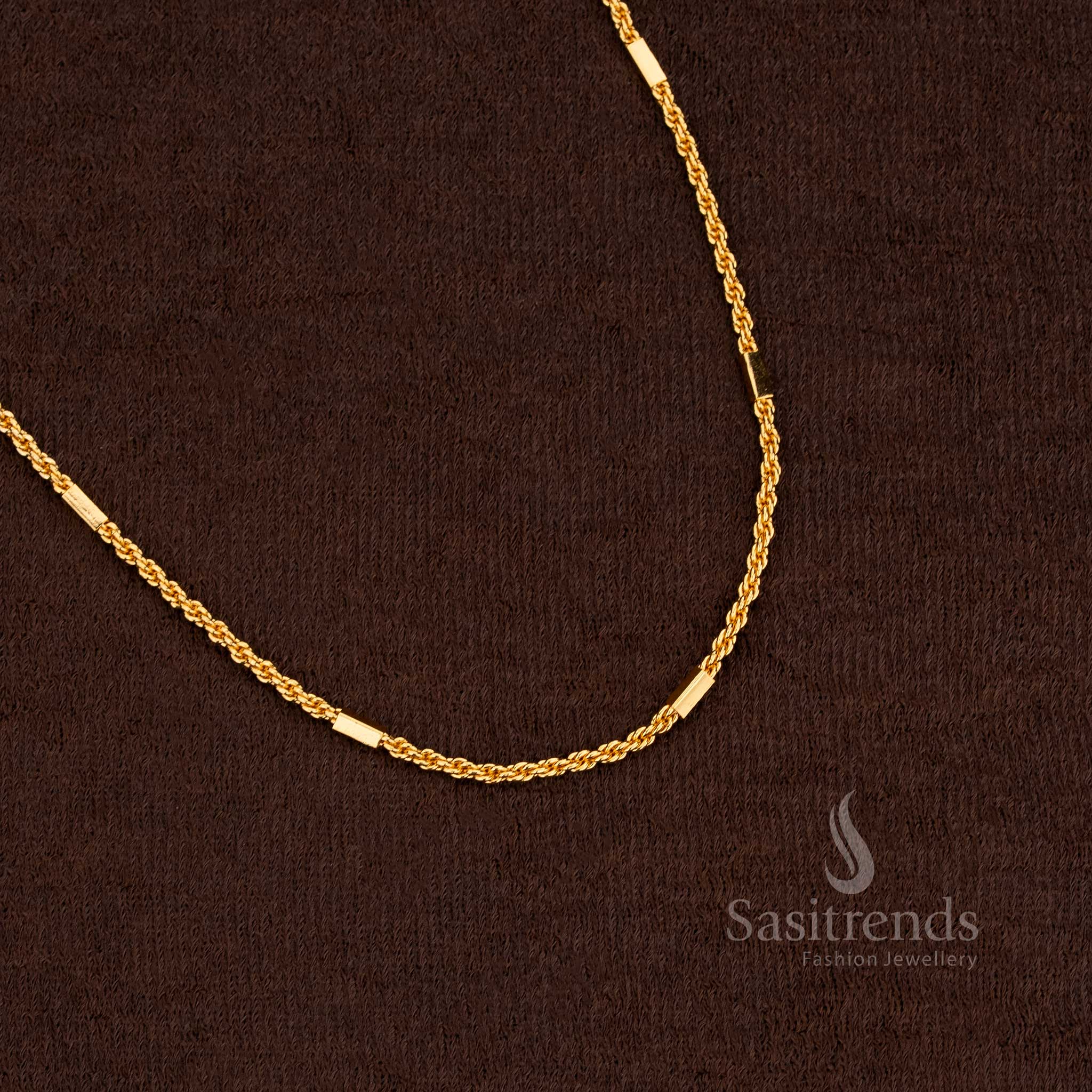 Guaranteed One Gram Micro Gold Plated Designer Chain Collection - Perfect for Traditional Occasions - Image 29