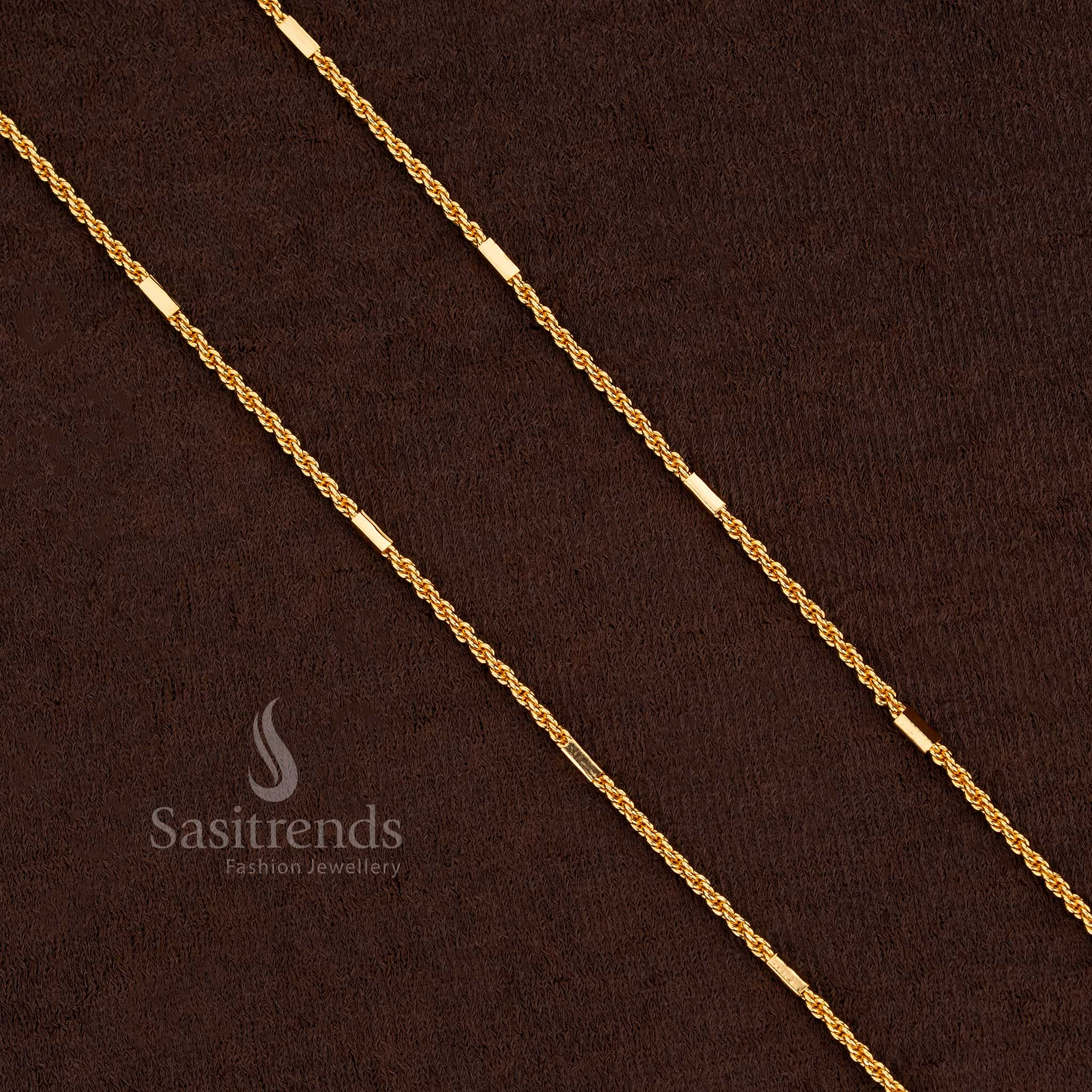 Guaranteed One Gram Micro Gold Plated Designer Chain Collection - Perfect for Traditional Occasions - Image 30