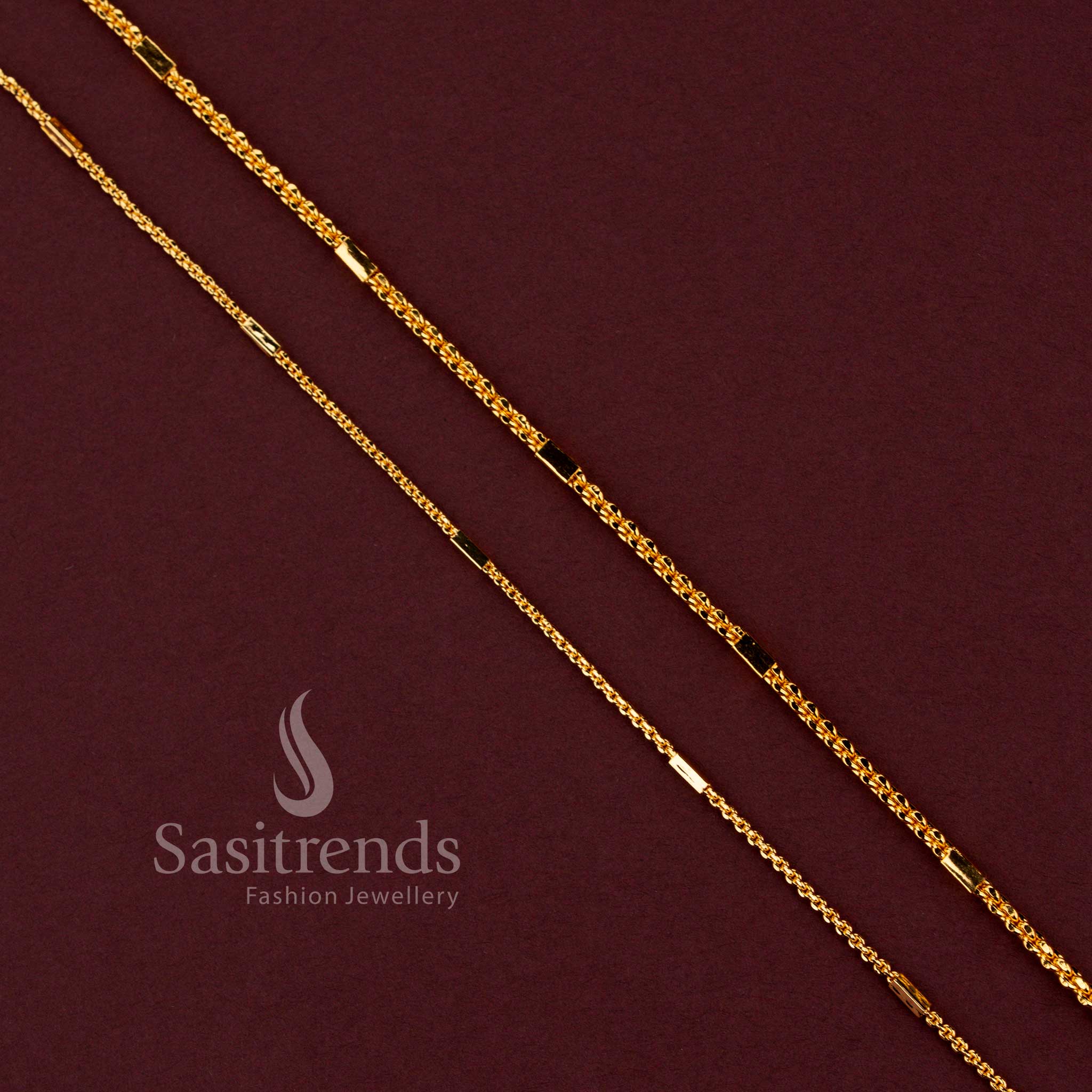 Guaranteed One Gram Micro Gold Plated Designer Chain Collection - Perfect for Traditional Occasions - Image 34
