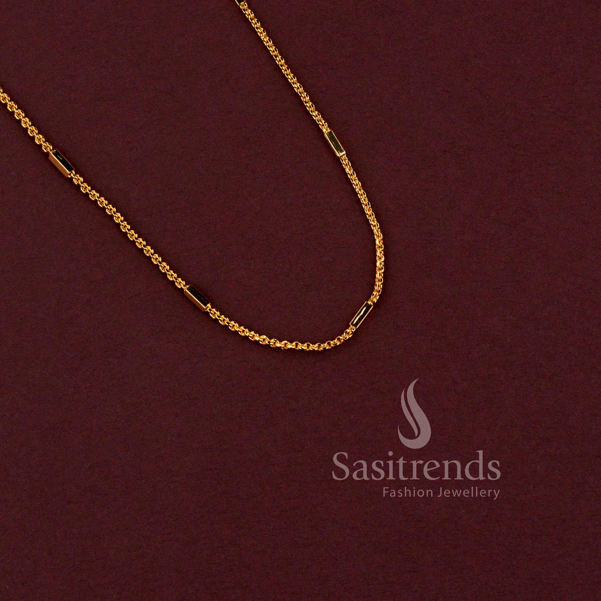 Guaranteed One Gram Micro Gold Plated Designer Chain Collection - Perfect for Traditional Occasions - Image 37