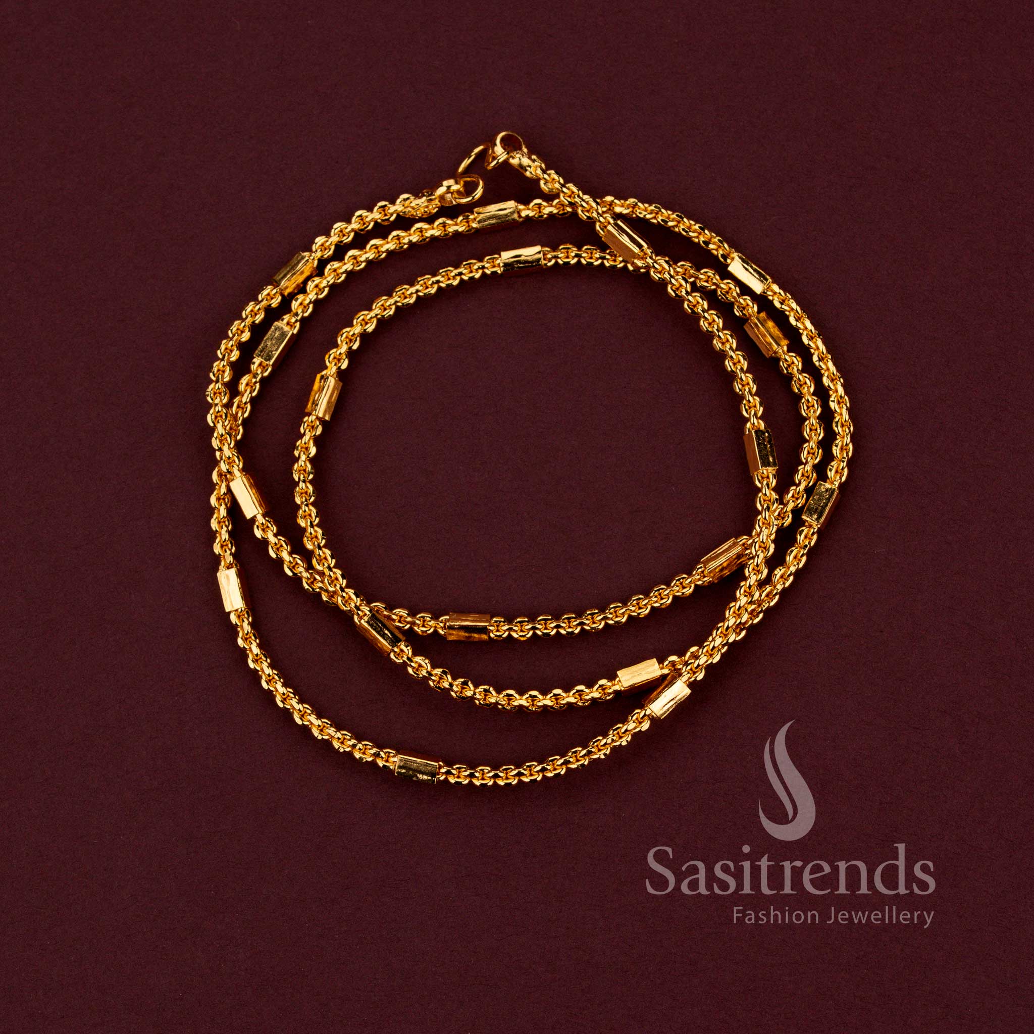 Guaranteed One Gram Micro Gold Plated Designer Chain Collection - Perfect for Traditional Occasions - Image 38