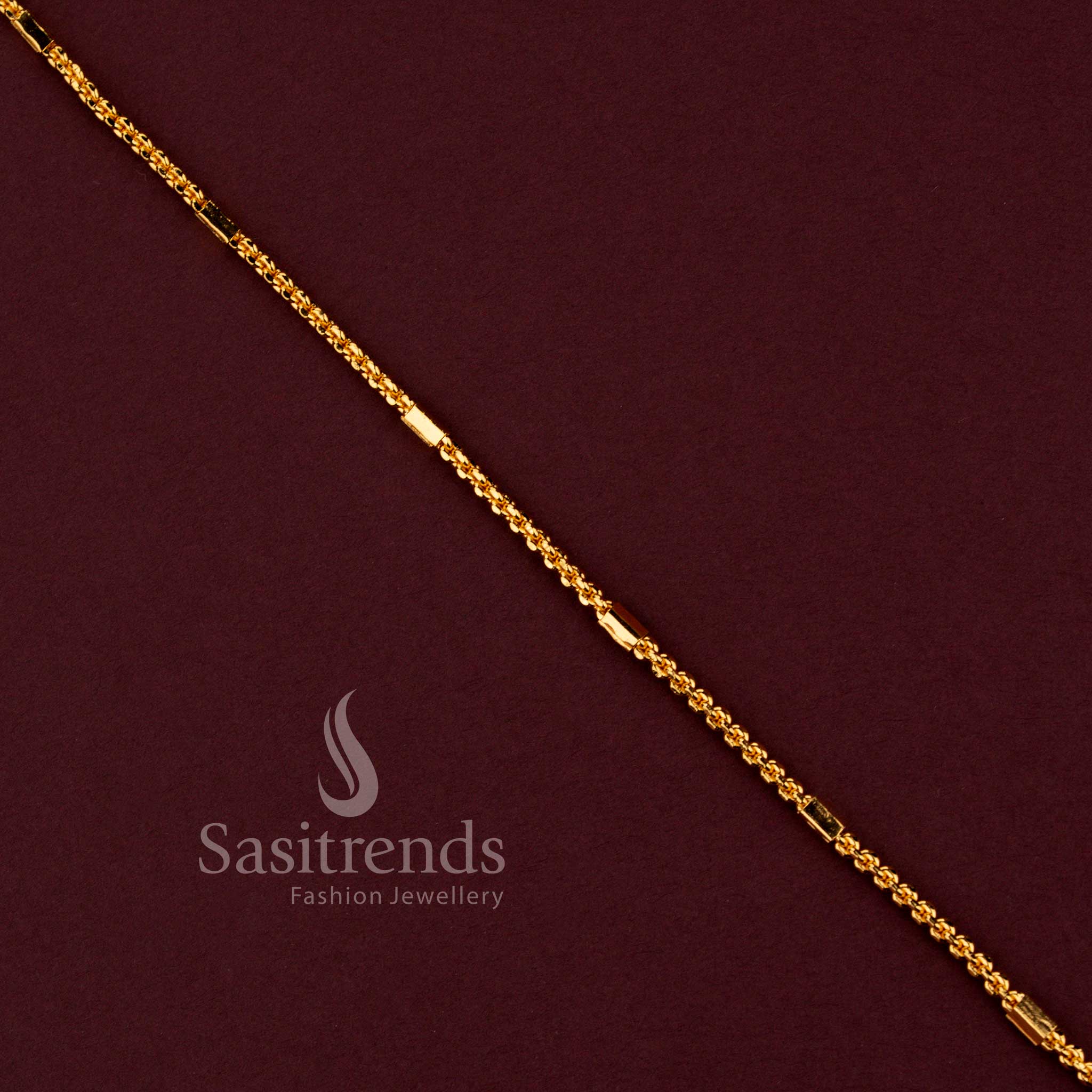 Guaranteed One Gram Micro Gold Plated Designer Chain Collection - Perfect for Traditional Occasions - Image 40