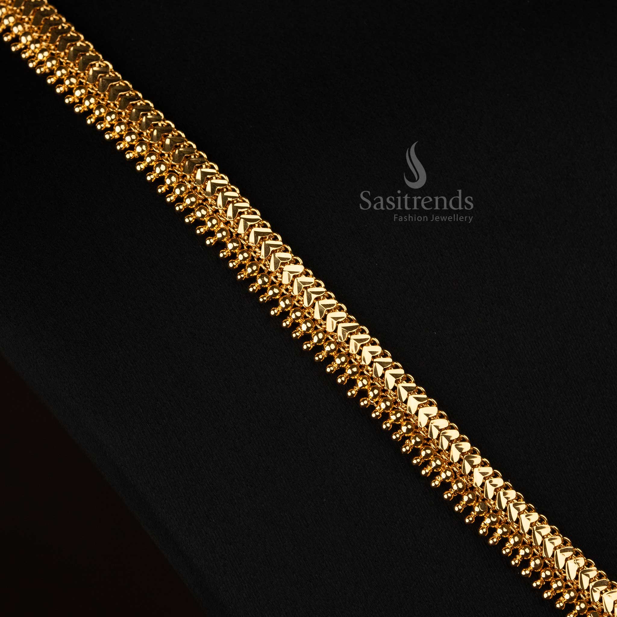 Traditional Elegance Micro Gold Plated Long Necklace with Ruby AD Stone - Sasitrends - Image 5