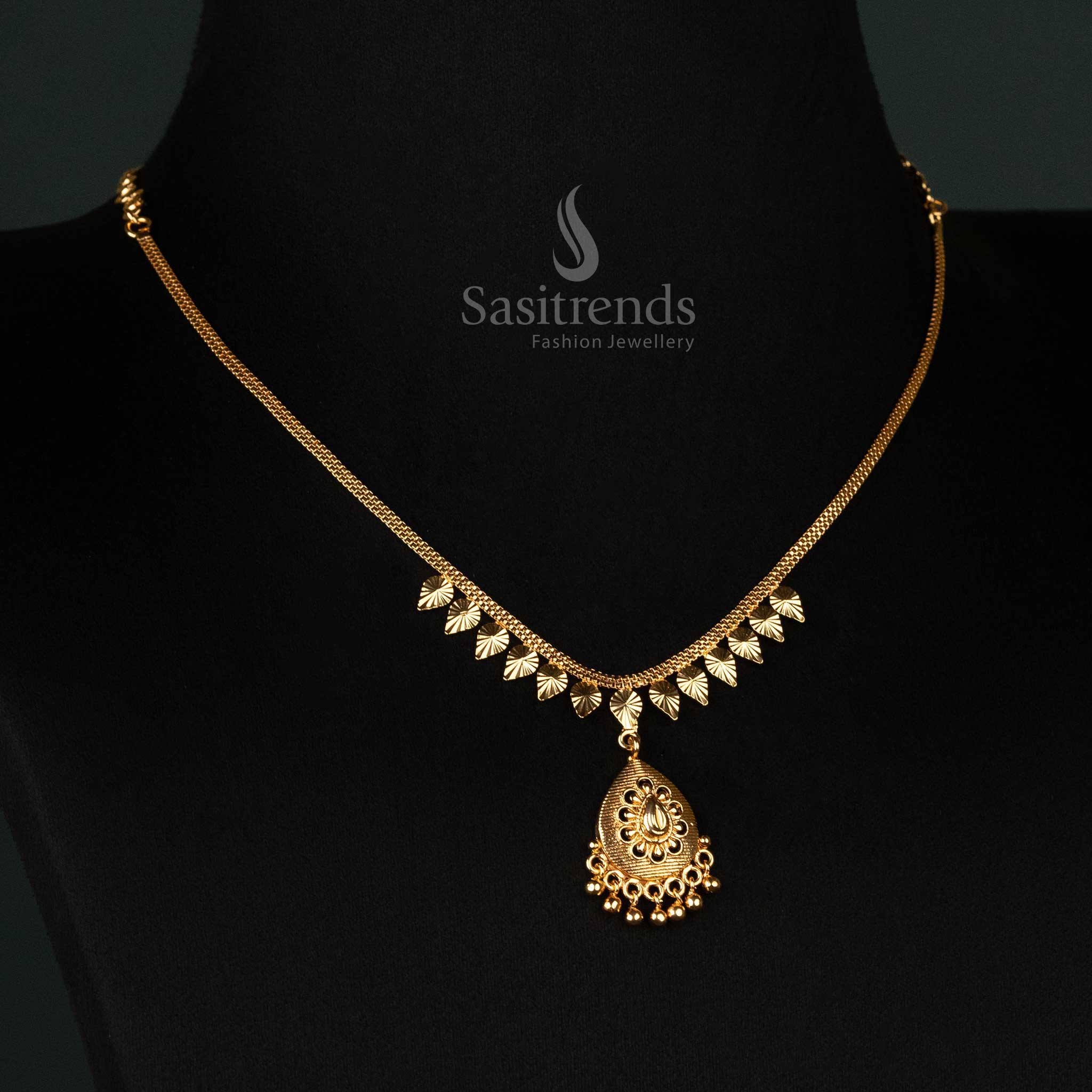 Guaranteed Collection of Designs Micro Gold Plated Necklace Jewellery With Hanging Accents - Sasitrends - Image 5